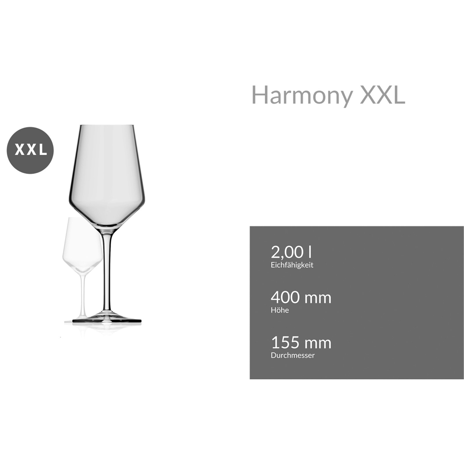 rastal Weinglas »Riesen-Weinglas Harmony XXL 2,2 Liter transparent« Handwäsche wird empfohlen