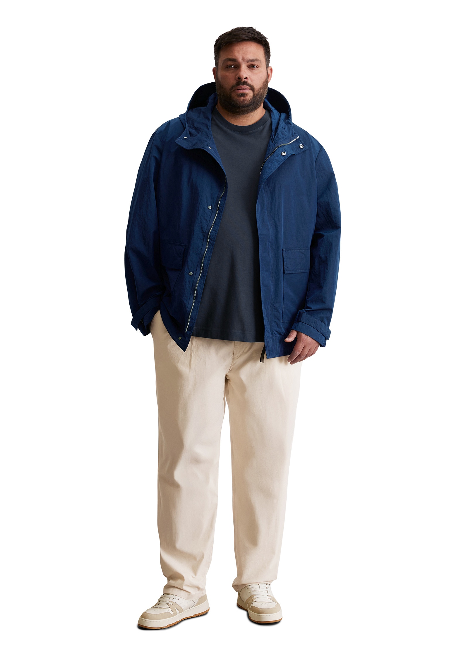 Marc O'Polo Outdoorjacke »aus wasserabweisendem Material«, mit Kapuze