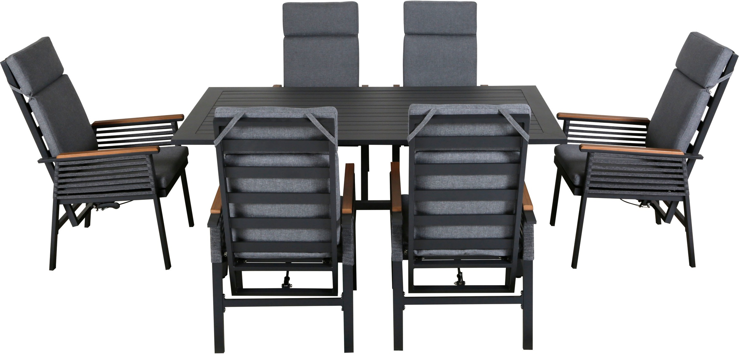 KONIFERA Garten-Essgruppe "Edessa Komfort" Set, 6x Stuhl mit Rückenverstell günstig online kaufen