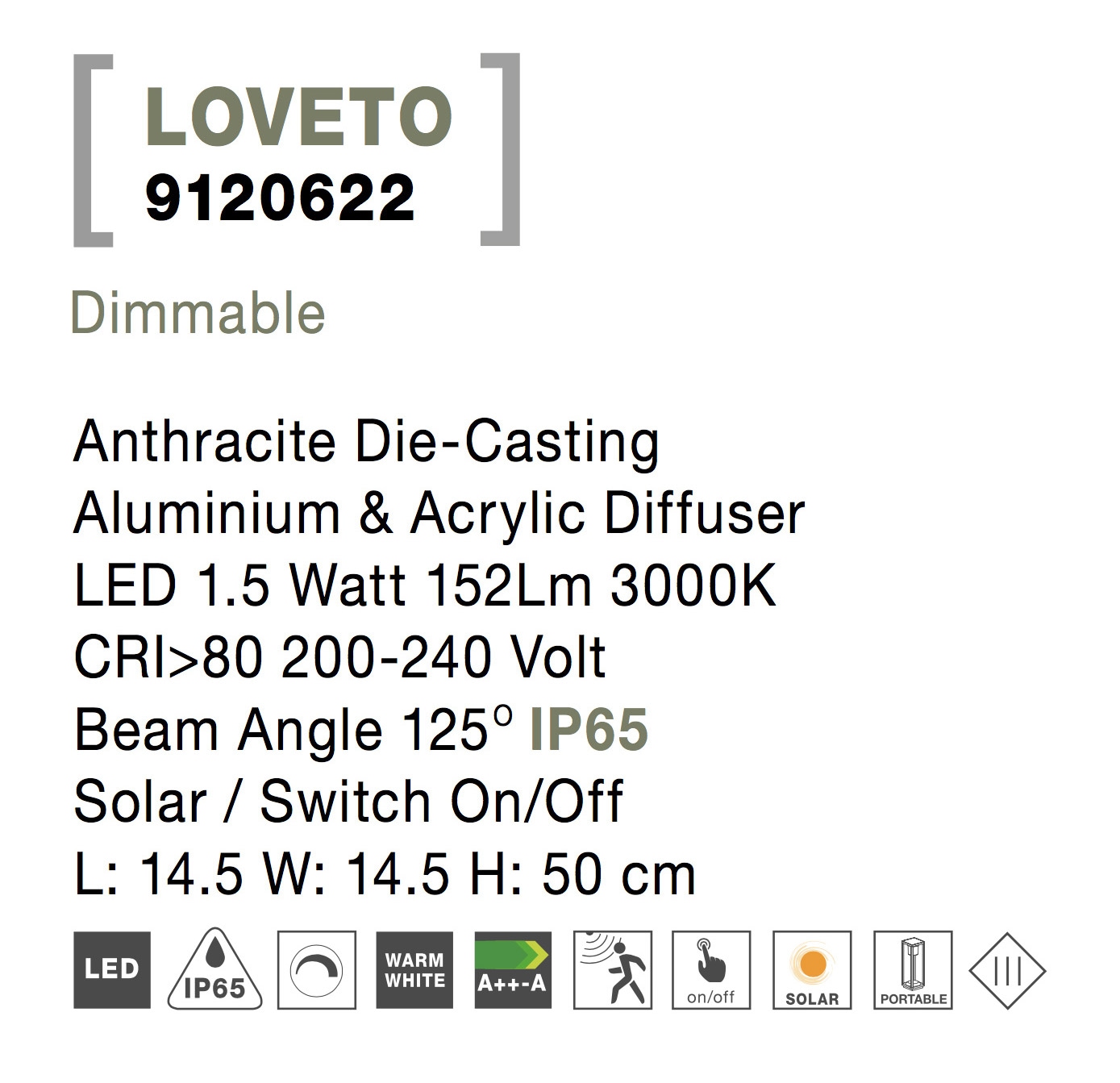 Nova Luce Außen-Stehlampe »LOVETO«