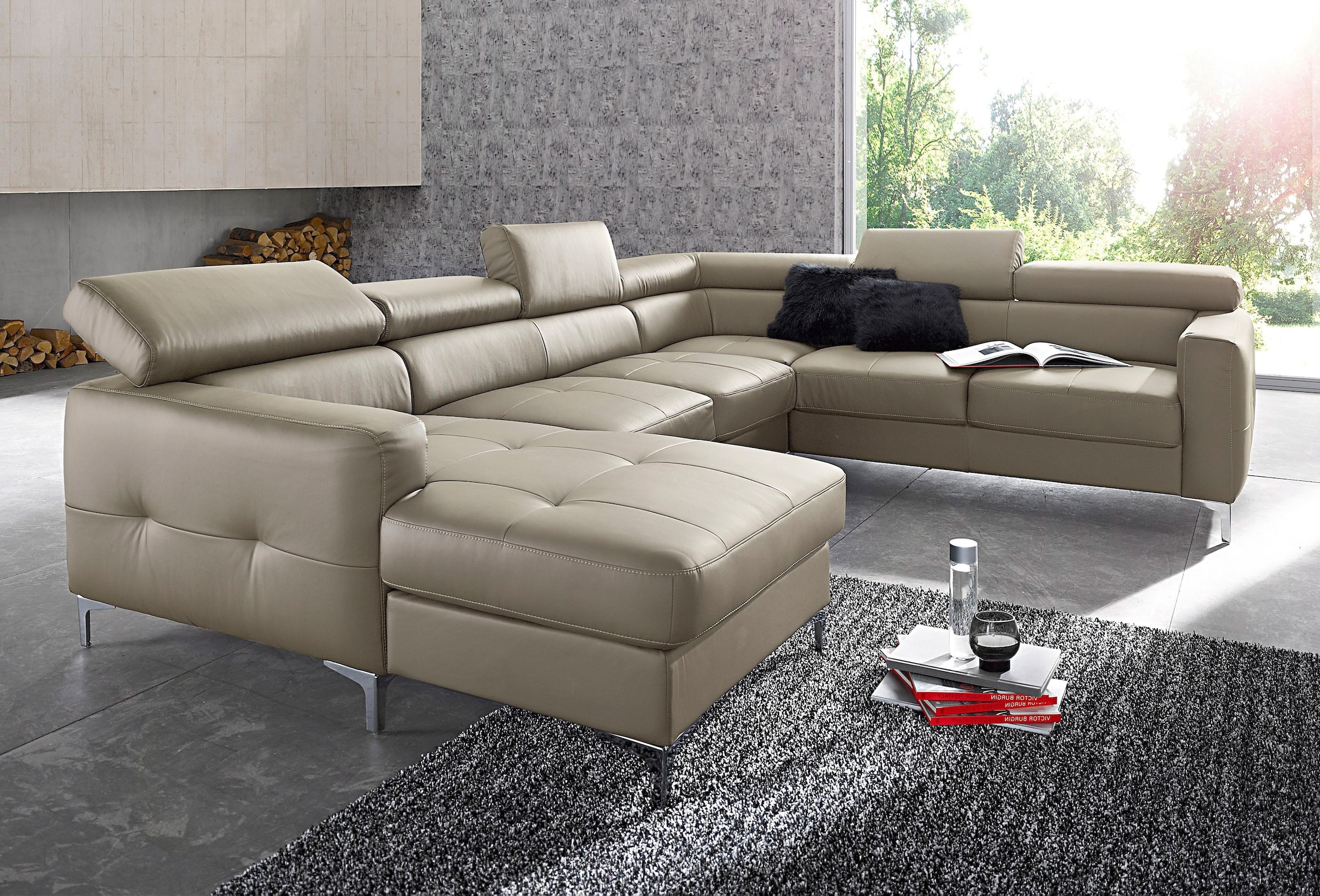 COTTA Polstergarnitur "Sammy U-Form", (Set, Tiefe der Recamiere 169 cm), Se günstig online kaufen