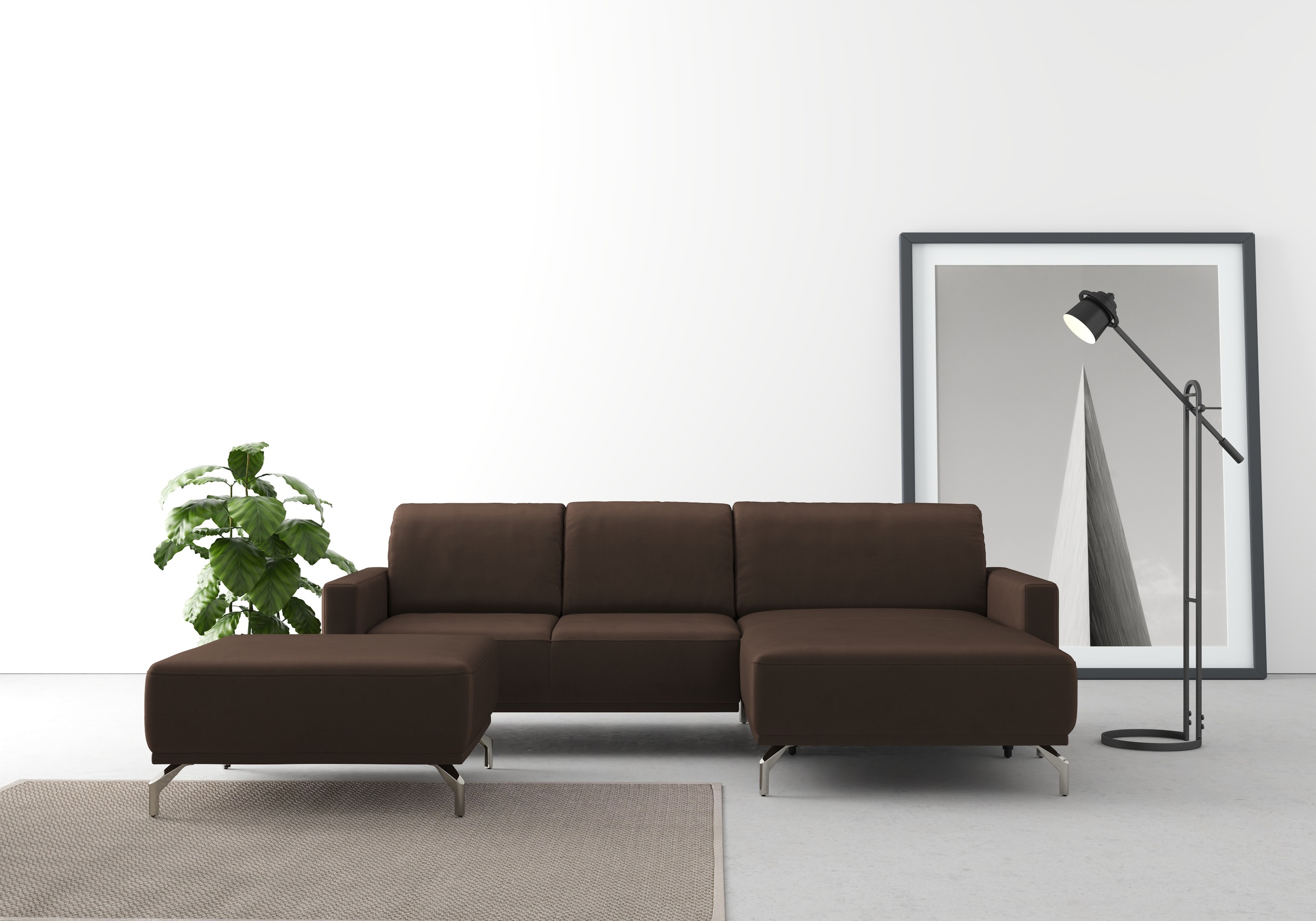 sit&more Ecksofa »Bailando L-Form«, wahlweise mit Kopfteilverstellung und Vorziehsitz, motorisch