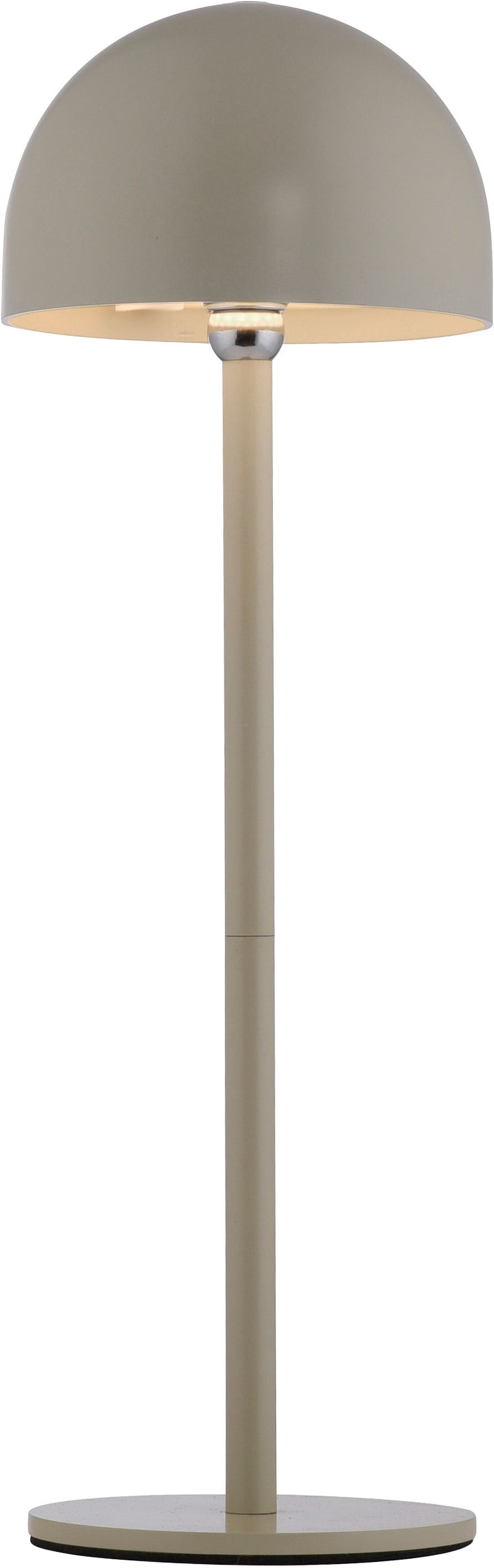 OTTO home Tischleuchte »Akku Tischlampe GERRIN Indoor Outdoor, magnetischer Flaschenaufsatz« LED-Board Warmweiß Pilzlampe Flaschenaufsatz, Regulierung der Lichtstärke, Pilz, Lampe