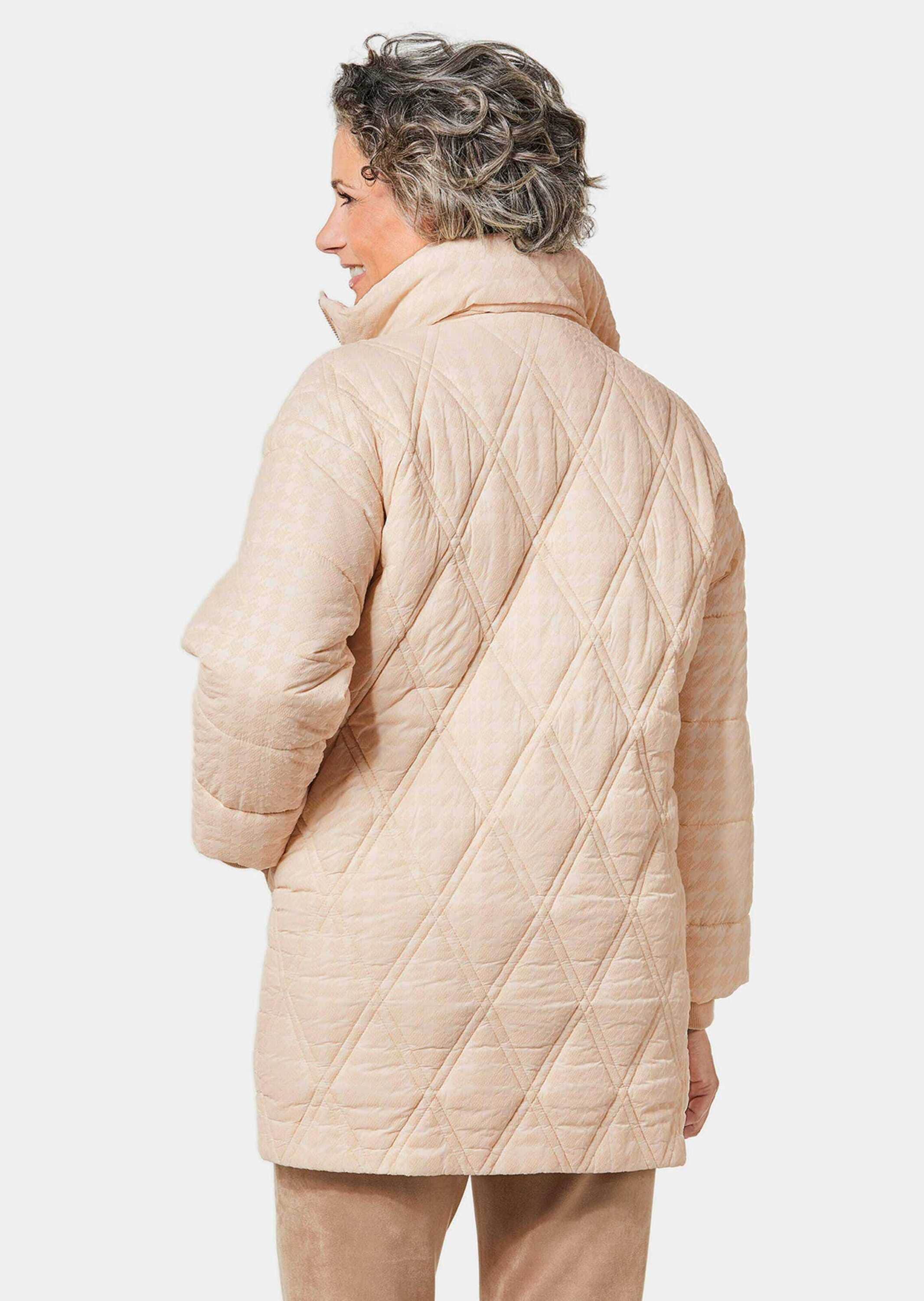 GOLDNER Steppjacke »Steppjacke Steppjacke mit hübschem Flock-Druck«