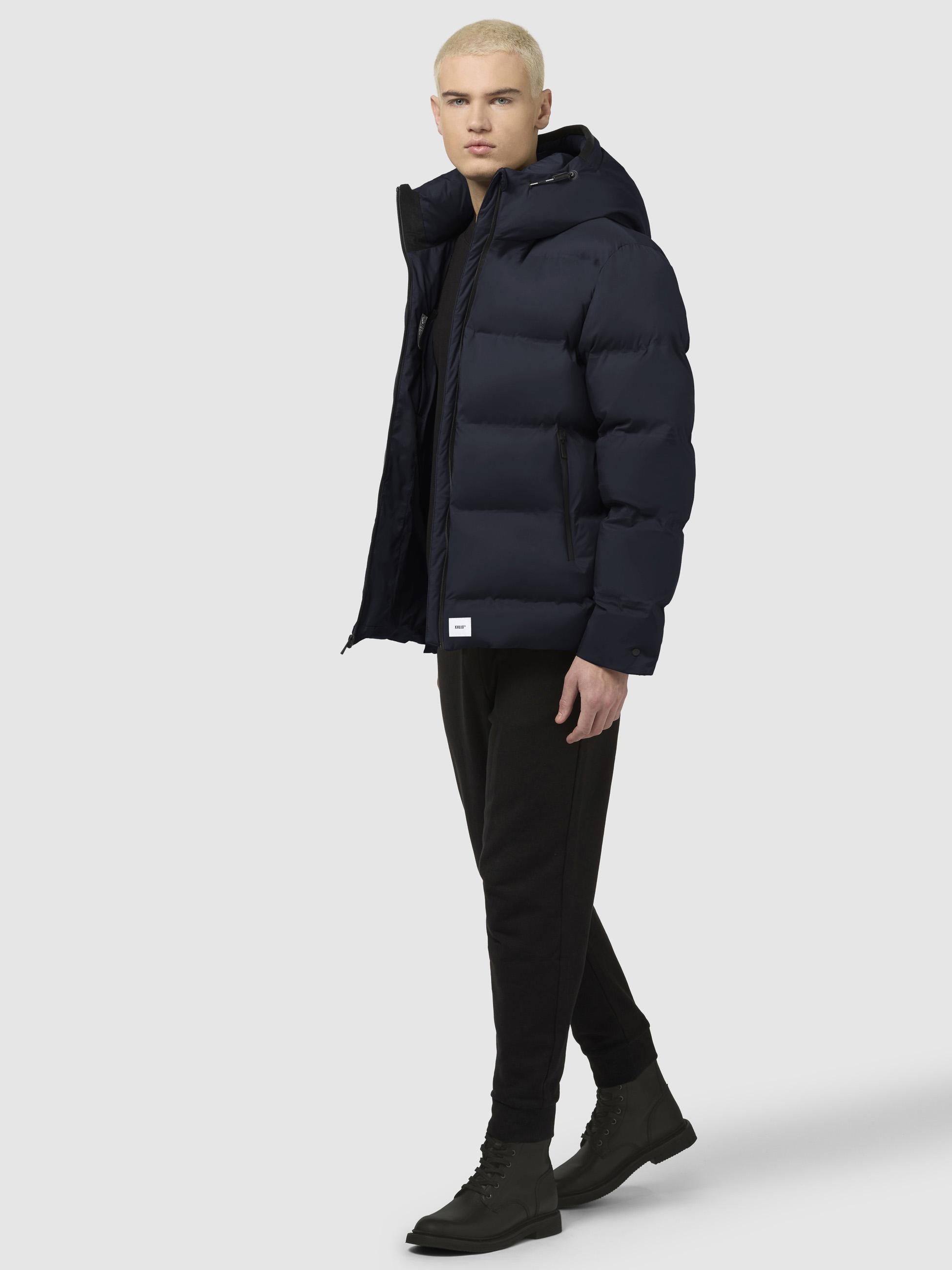 Steppjacke KHUJO "Silas2", Herren, Gr. XXL (56), blau (dunkelblau), Obermaterial: 100% Nylon; Futter: 100% Nylon; Wattierung: 100% Polyester, Basic, gerade hüftbedeckend, hoch geschlossener Ausschnitt, eng Bündchen, Jacken Steppjacke, Warme Herren Winterj 3
