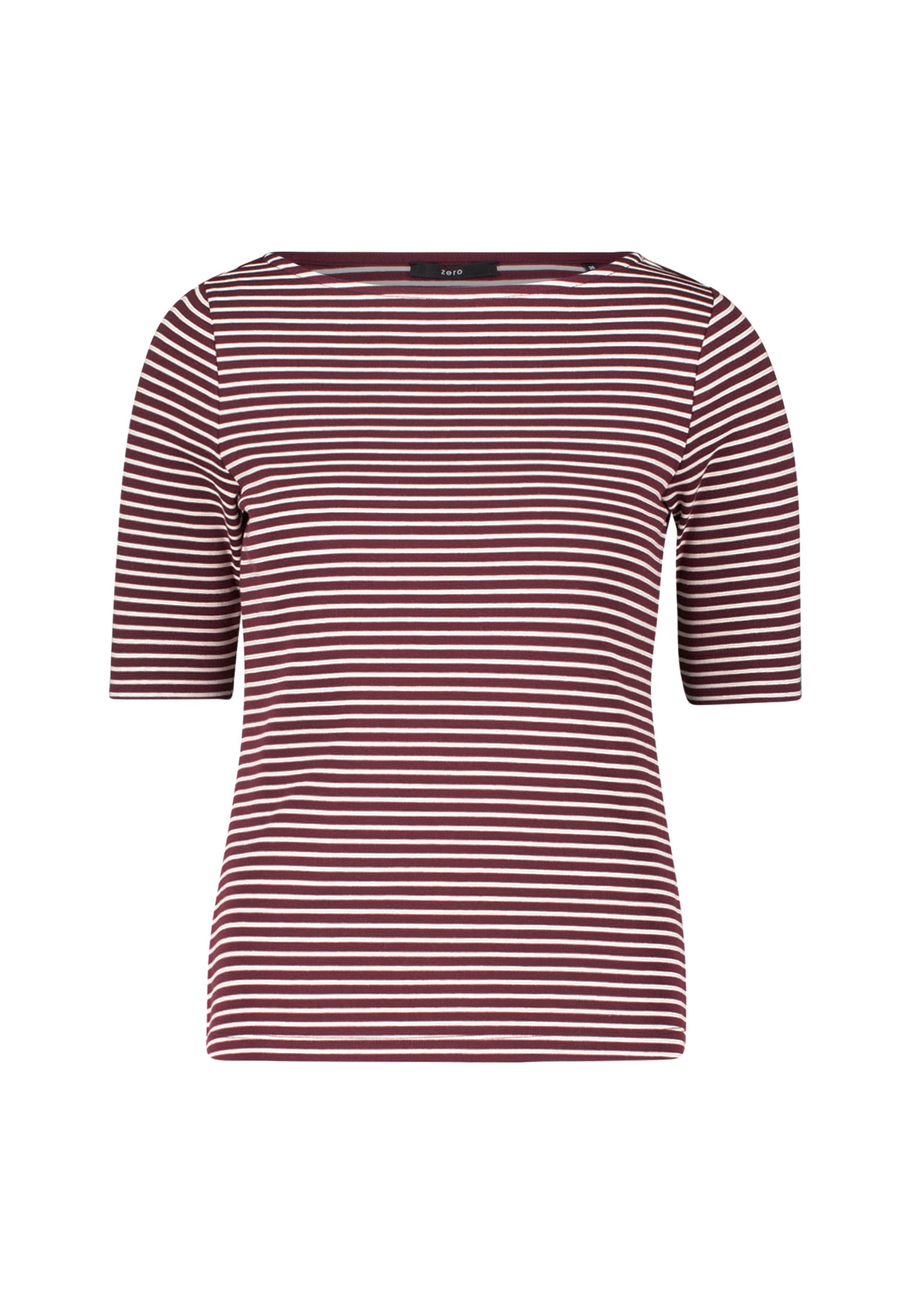 Zero Kurzarmshirt »zero Damen Ringelshirt mit U-Boot Ausschnitt«, (1 tlg.), Plain/ohne Details