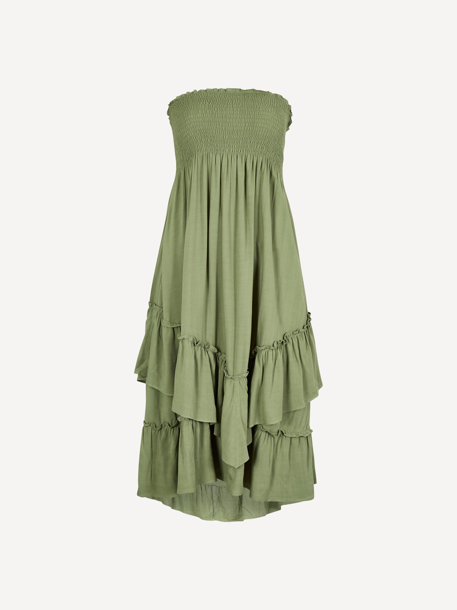 Apricot Bandeaukleid »Midikleid« mit Smokdetails