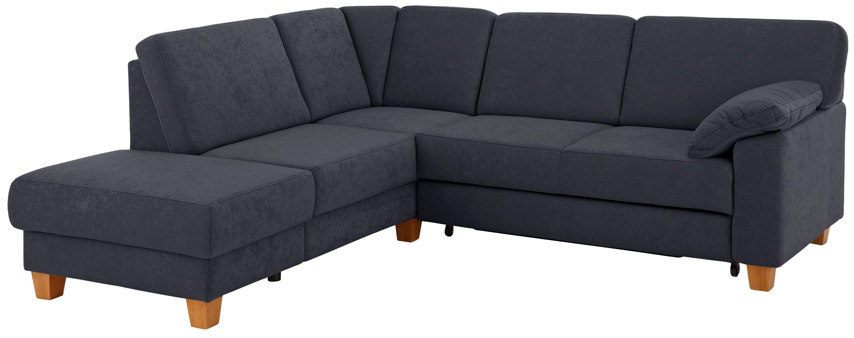 Home affaire Ecksofa "Belfort L-Form" mit Federkern, wahlweise mit Schlaffunktion und Stauraum