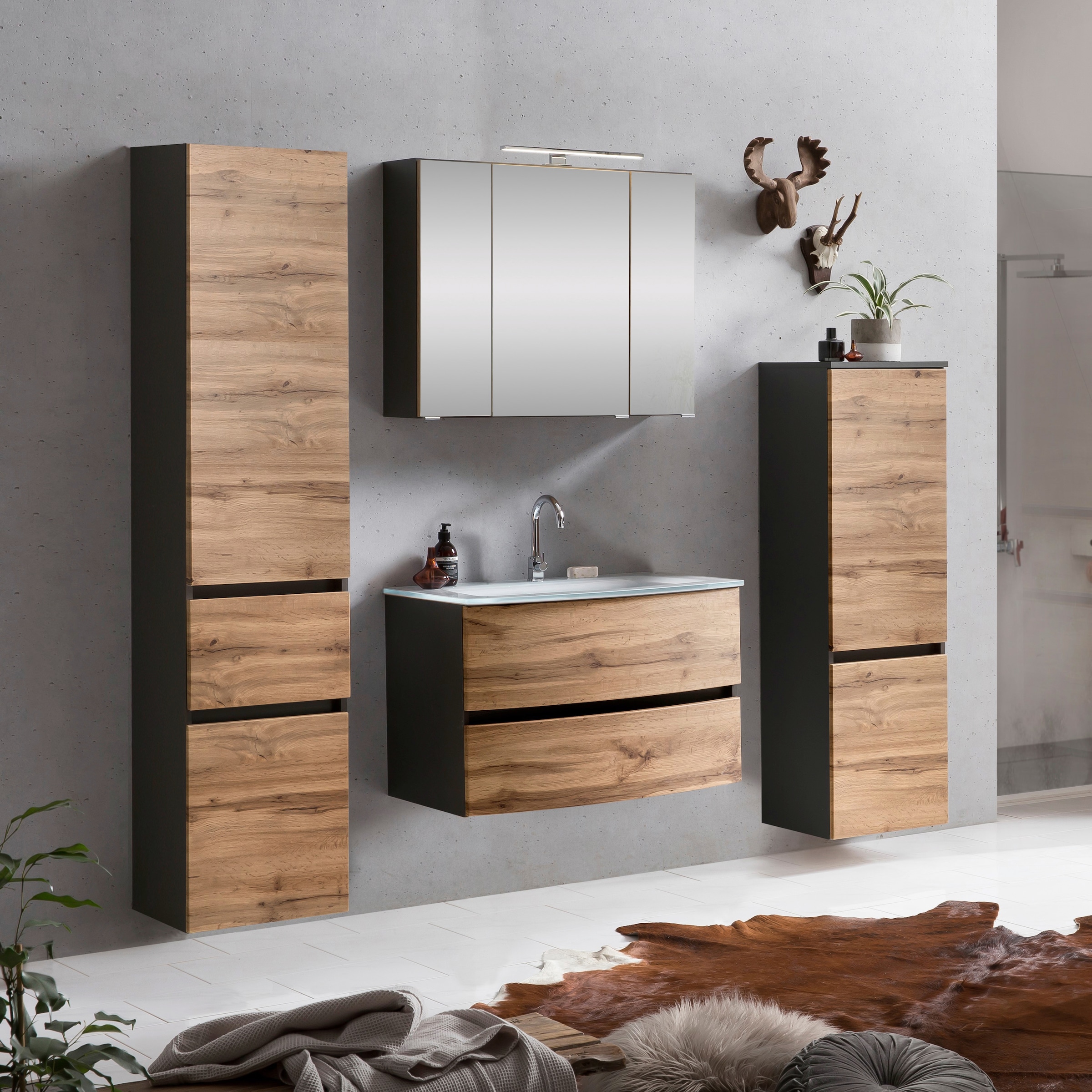 welltime Badezimmer-Set "Kaunas" Set, 4 Stk. tlg. günstig online kaufen