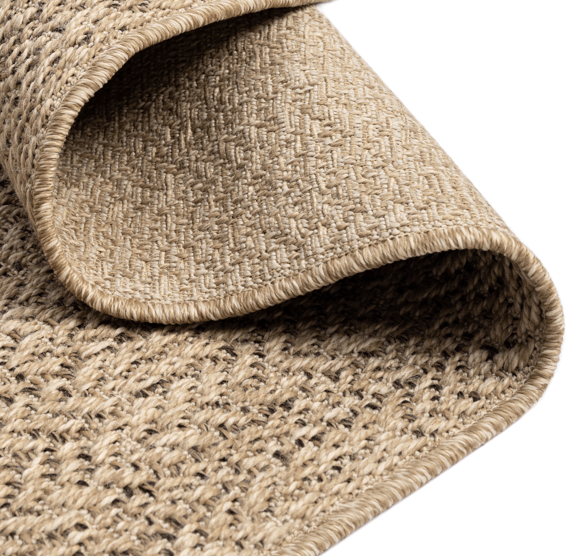 merinos Teppich »Kenzy 2«, 1 mm Höhe, robuster In- und Outdoor Teppich im natürlichen Jute-Look, wetterfest