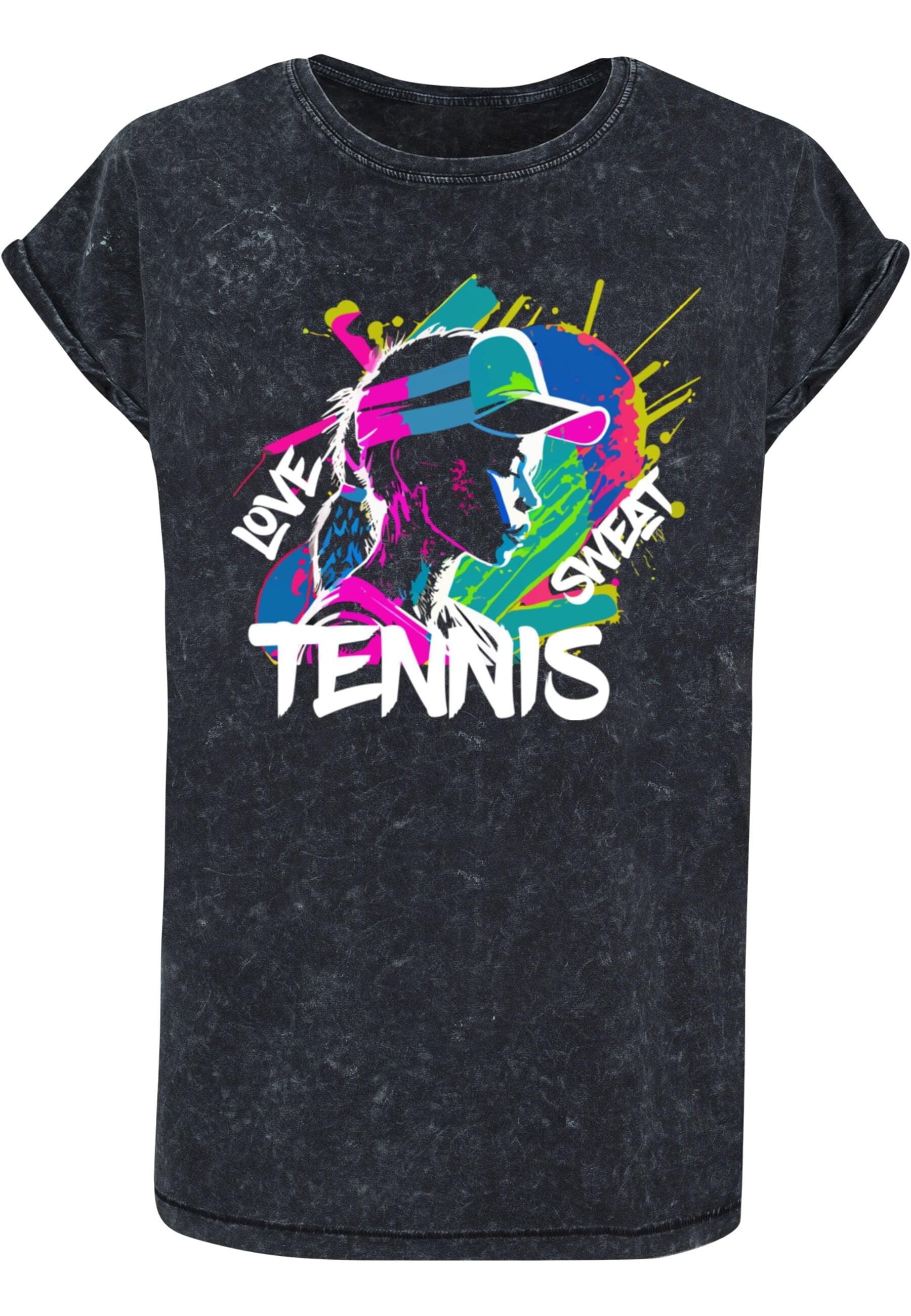 Merchcode T-Shirt "Merchcode Damen Ladies Tennis Love, Sweat - Acid Washed günstig online kaufen