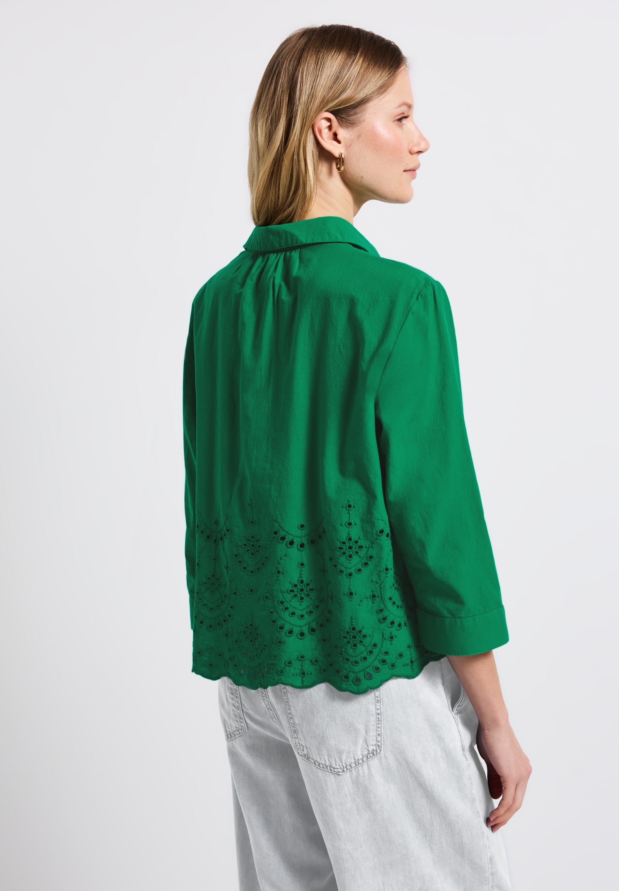 STREET ONE Hemdbluse, mit Stickerei und Knopfleiste