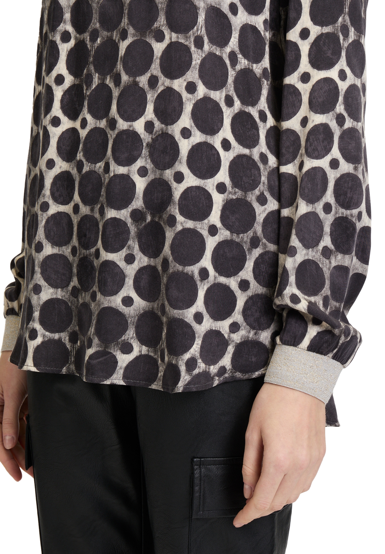 Cartoon Schlupfbluse »Cartoon Damen Casual-Bluse mit Rippbündchen«