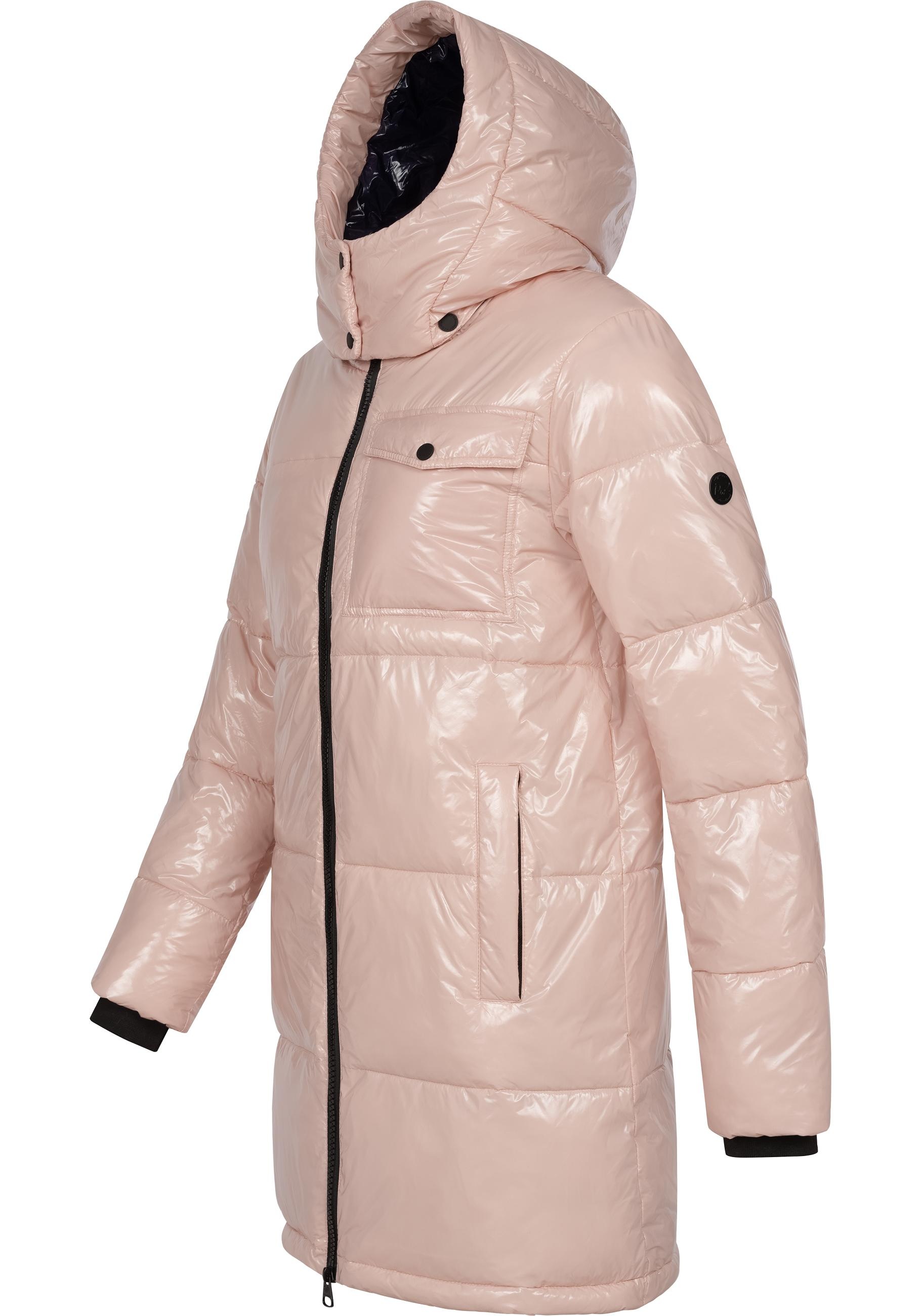 Ragwear Wintermantel »Roobie Long«, super stylischer, gänzender Damen Steppmantel