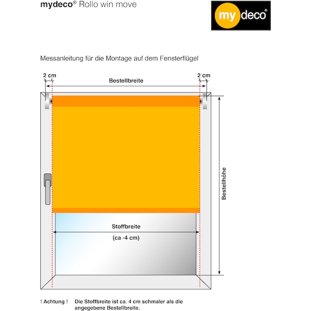 mydeco Seitenzugrollo »Win move«, Lichtschutz, Sichtschutz, ohne Bohren,  freihängend, mit stylischem Muster | BAUR