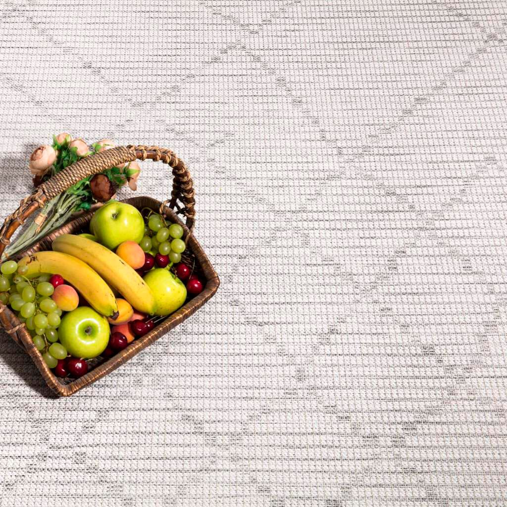 Carpet City Outdoorteppich »PALM3526« rechteckig 5 mm Höhe Wetterfest & UV-beständig, für Balkon, Terrasse, Küche, flach gewebt