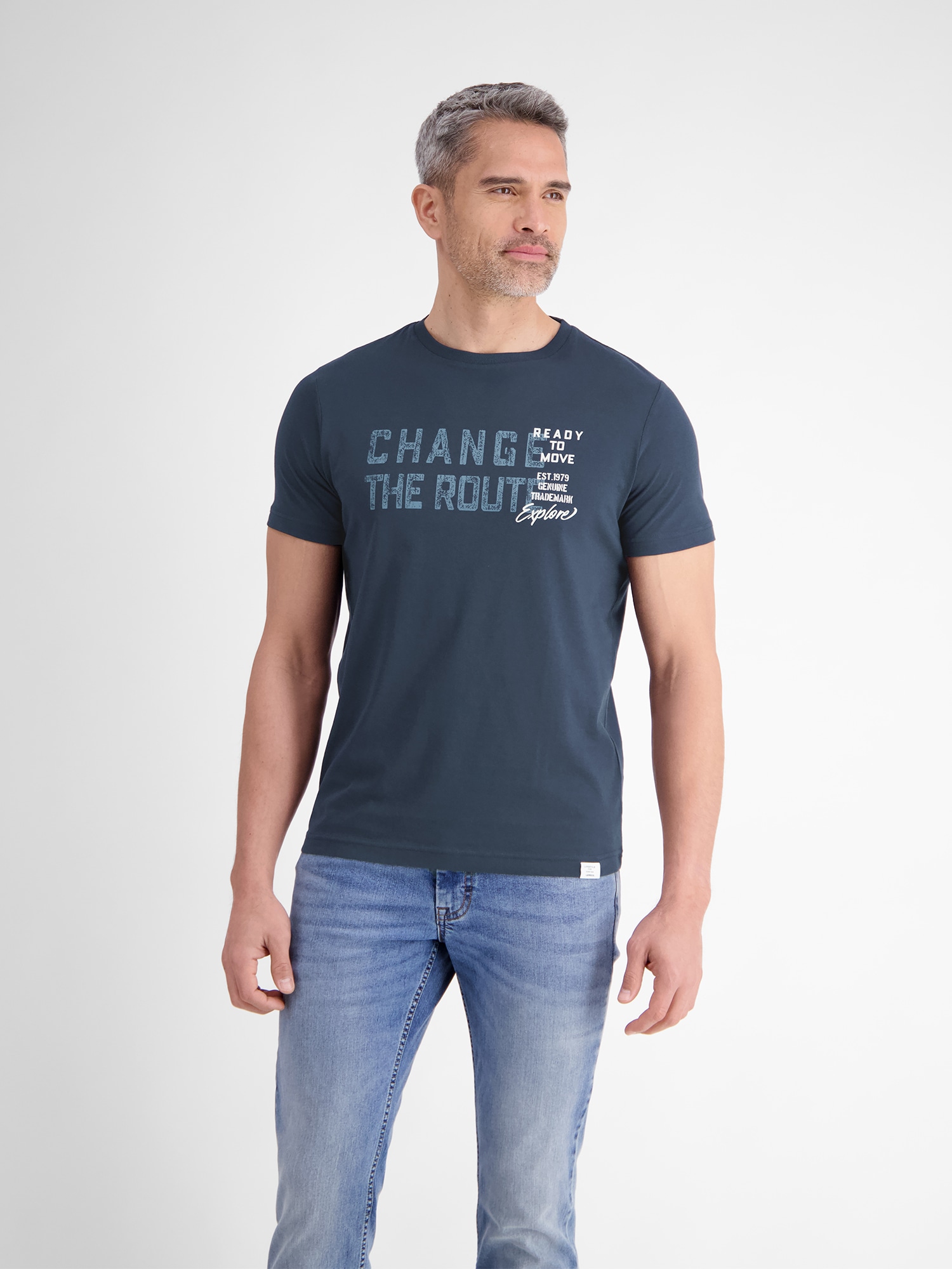 LERROS 1100000002199 "Unifarbenes T-Shirt mit Print"