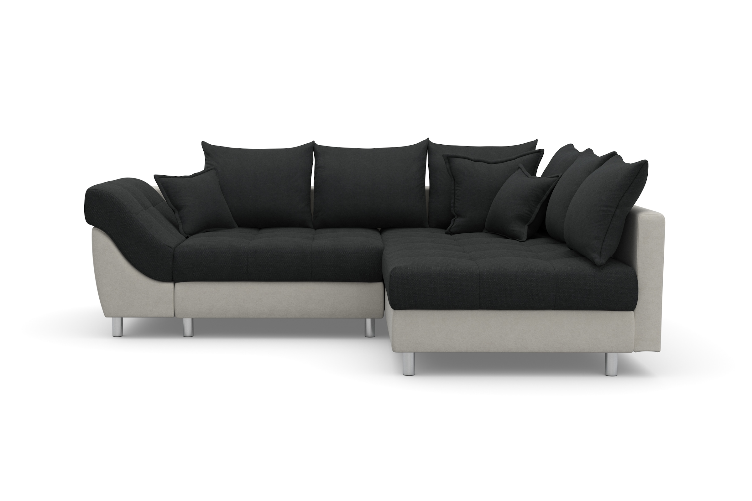COLLECTION AB Ecksofa Joseli,  mit Zier- und Rückenkissen, komfortable Schanzen-Armlehne