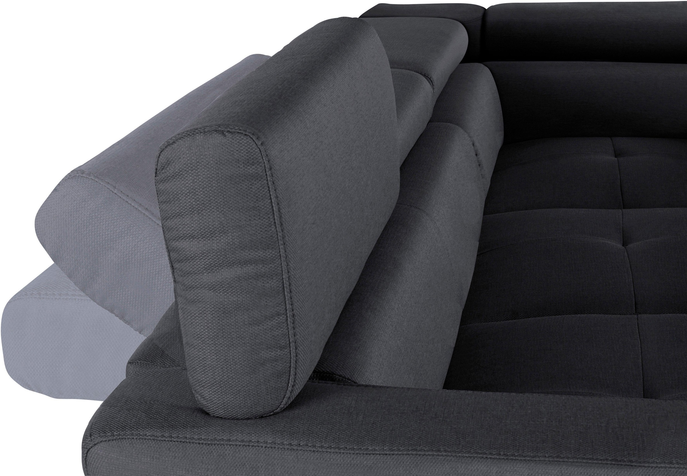 COTTA Ecksofa »Sammy L-Form«, mit Kopfteilverstellung, wahlweise mit Bettfunktion & Bettkasten