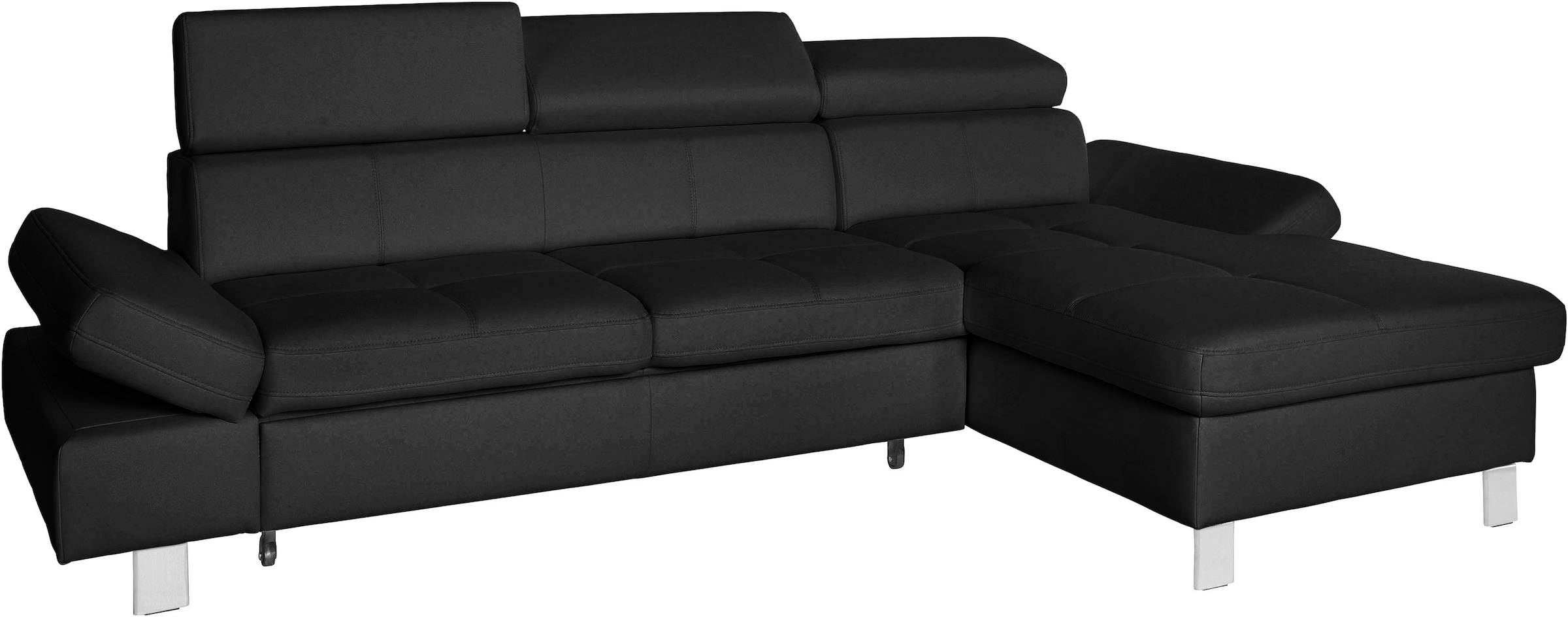 exxpo - sofa fashion Ecksofa »Fiji, hochwertige Detailverarbeitung im Sitz und Rücken, L-Form«, bequem durch Kopf- und Armteilverstellung, wahlweise mit Bettfunktion