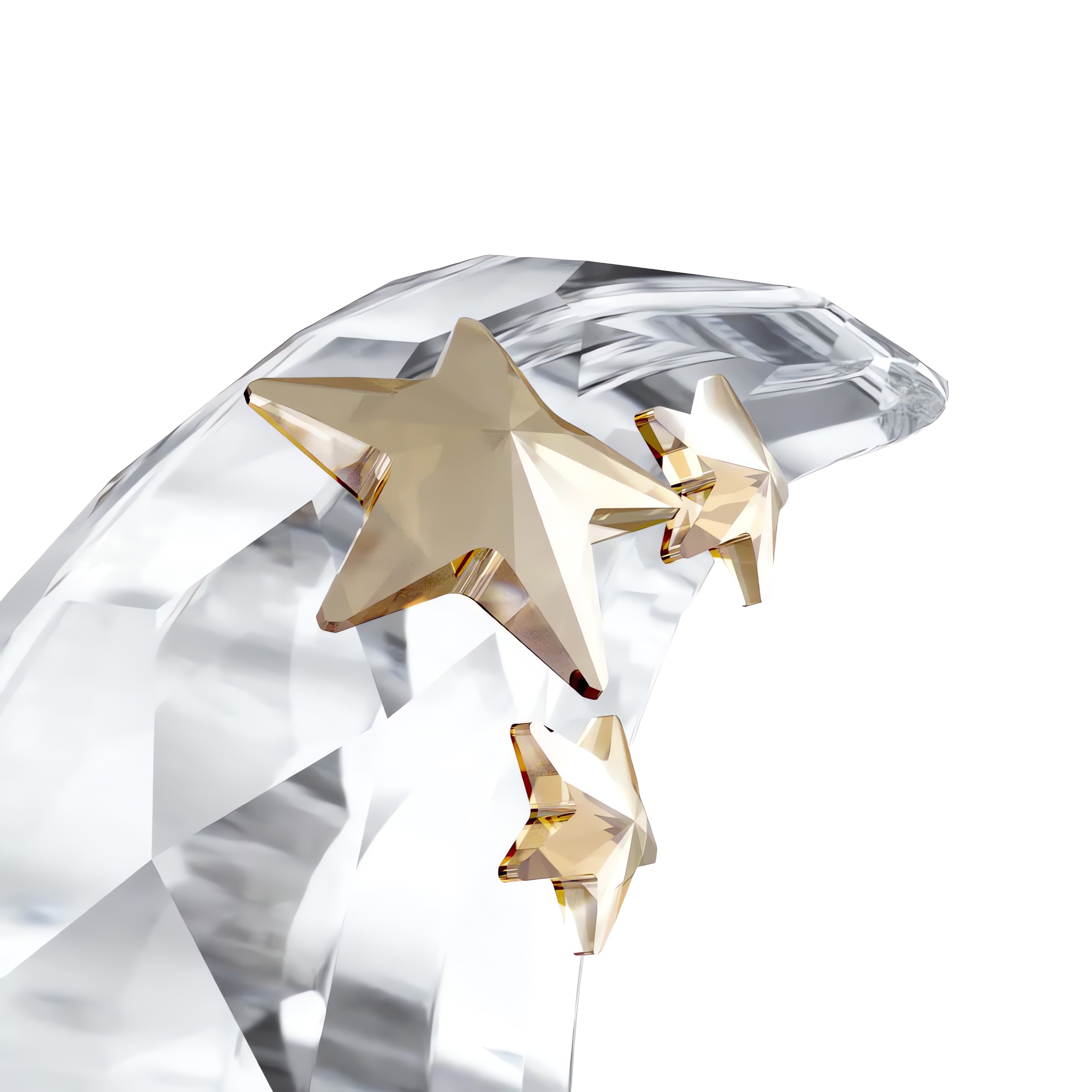 Dekohänger SWAROVSKI "Kristallfigur Sammelfigur Annual Edition Weihnachtskugel", weiß (kristallweiß, goldfarben, weiß), Dekohänger, Baumwolle, Kristallglas, Metall, Swarovski Kristall 4