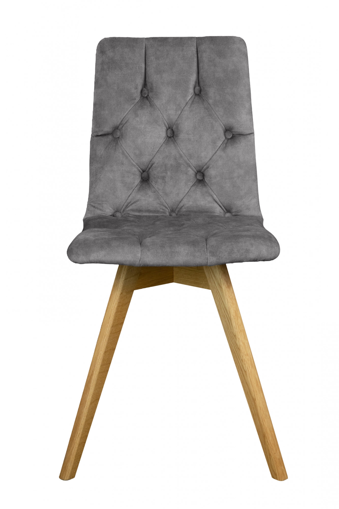 andas Esszimmerstuhl »Rania«, (Set), 2 St., Samtvelours, Massivholzgestell, mit Knopfheftung