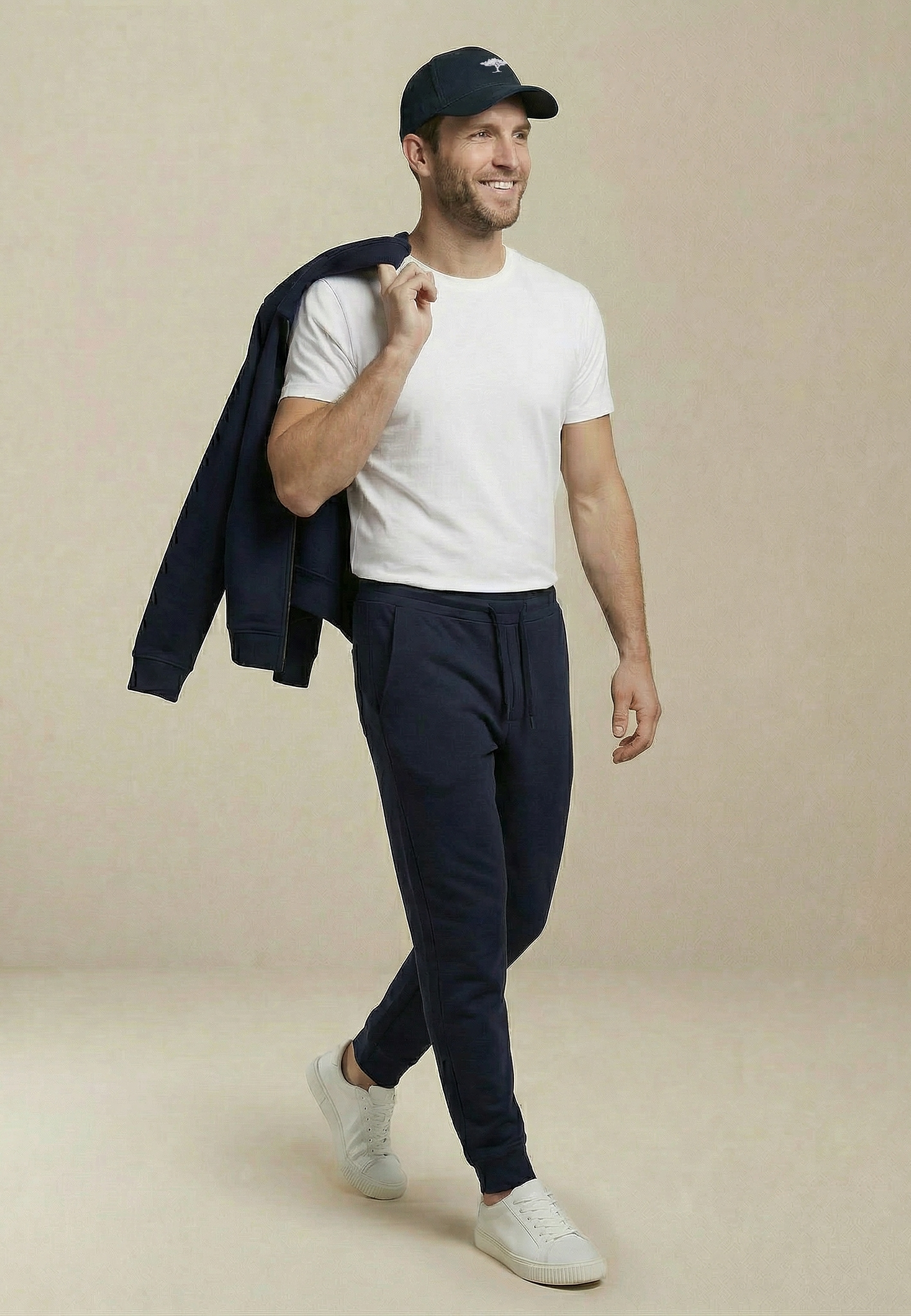 FYNCH-HATTON Stoffhose  aus Polyester, Baumwolle und Elasthan, schmale Passform