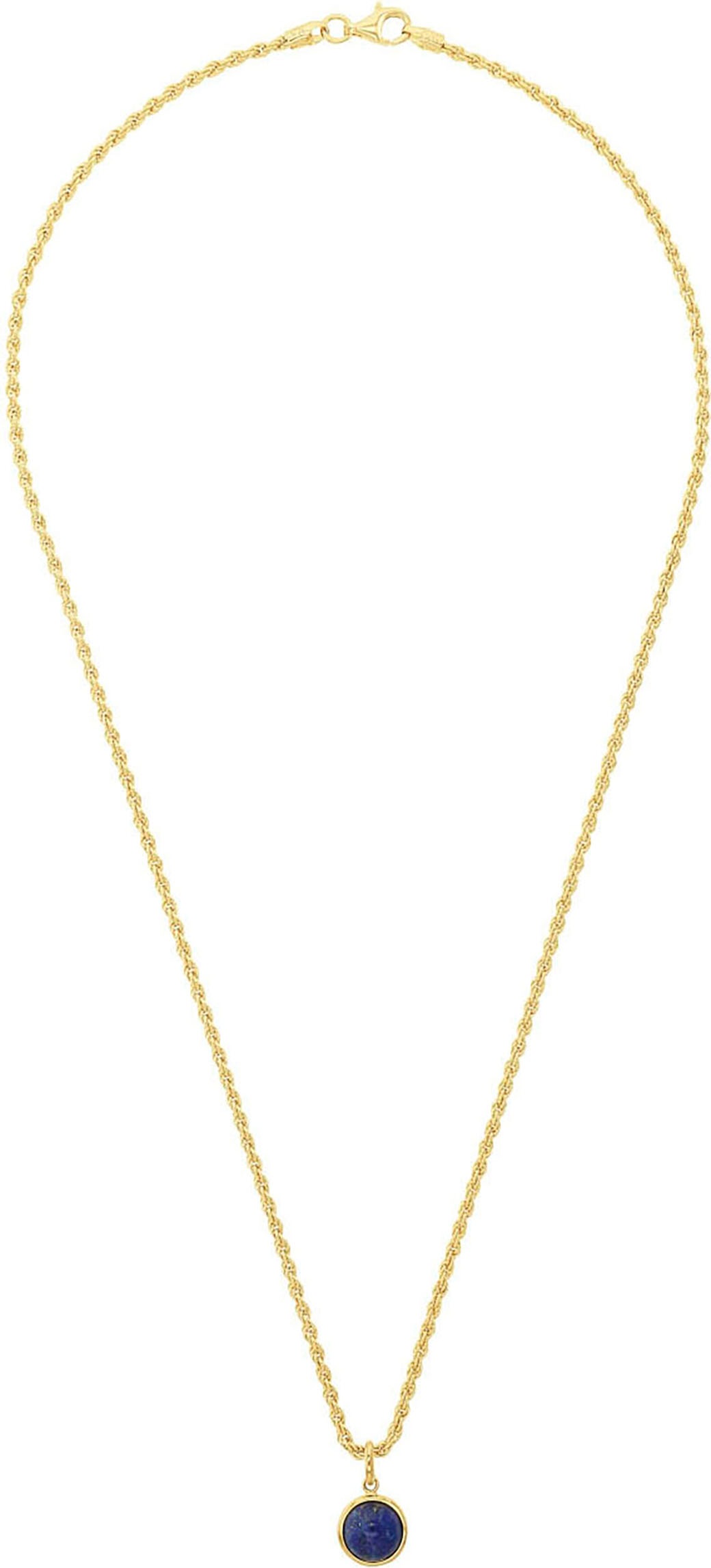 Amor Kette mit Anhänger »Kugel, Kordelkettengliederung, 2038278«, mit Lapislazuli