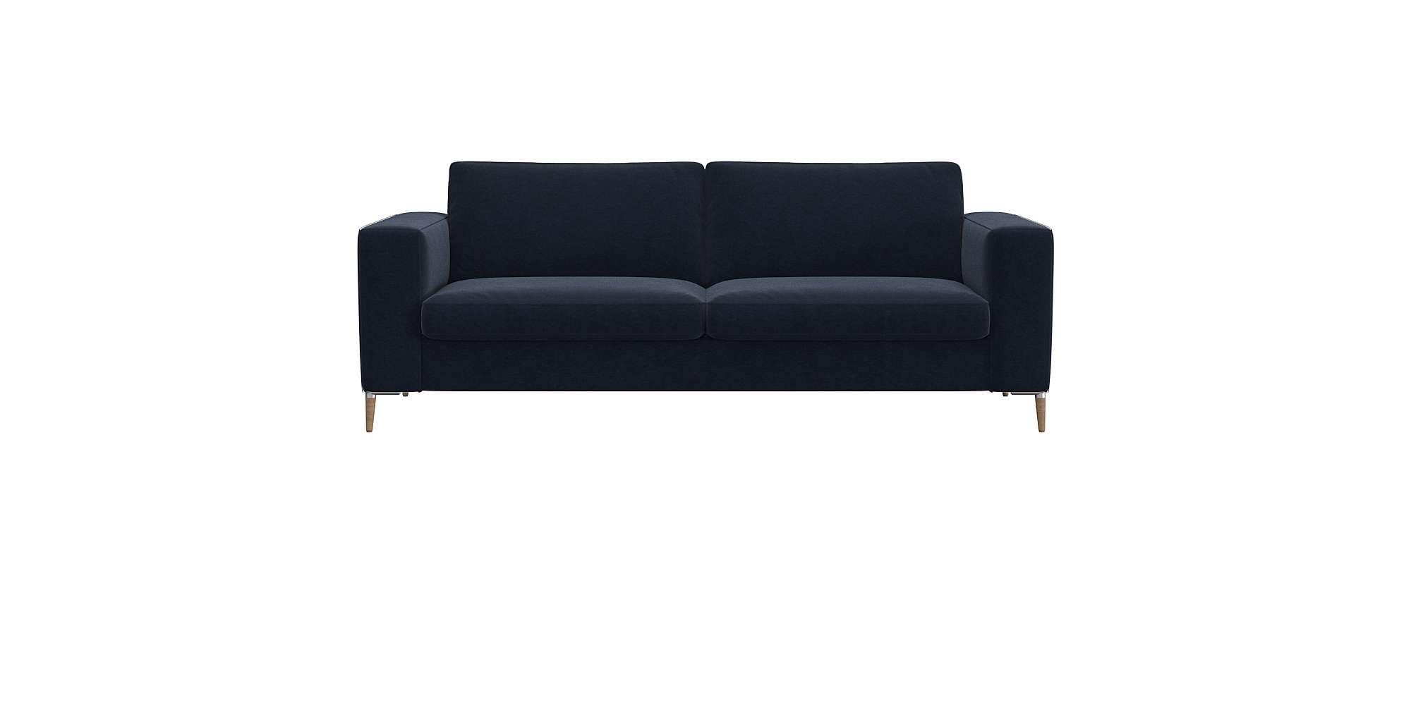 FLEXLUX 2,5-Sitzer "Fiore, super Sitzkomfort durch Kaltschaum," breite Armlehnen, Füße Alu+ Eiche