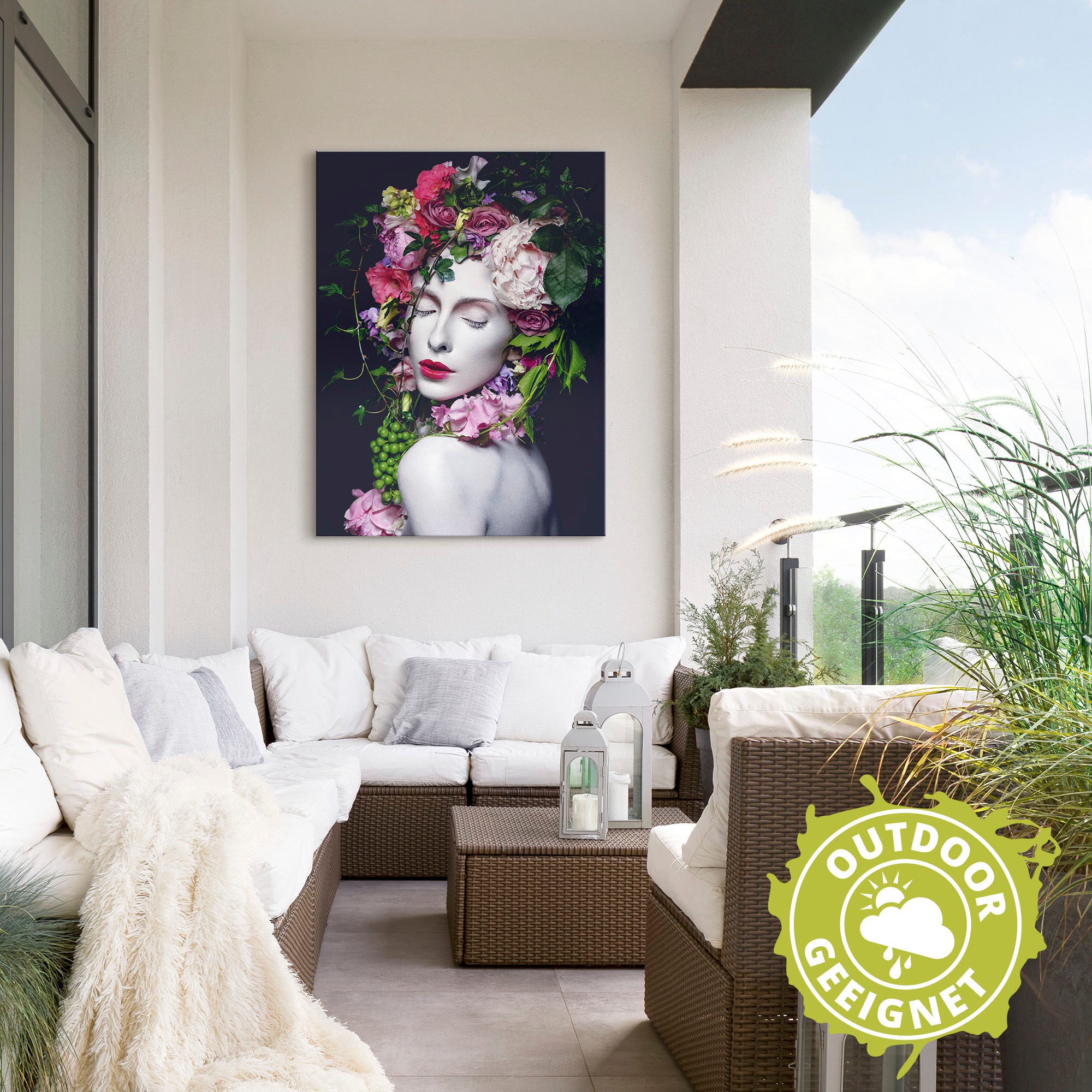 Artland Wandbild »Schöne Blumenkönigin«, Bilder von Frauen, (1 St.), als Alubild, Outdoorbild, Leinwandbild, Poster, Wandaufkleber