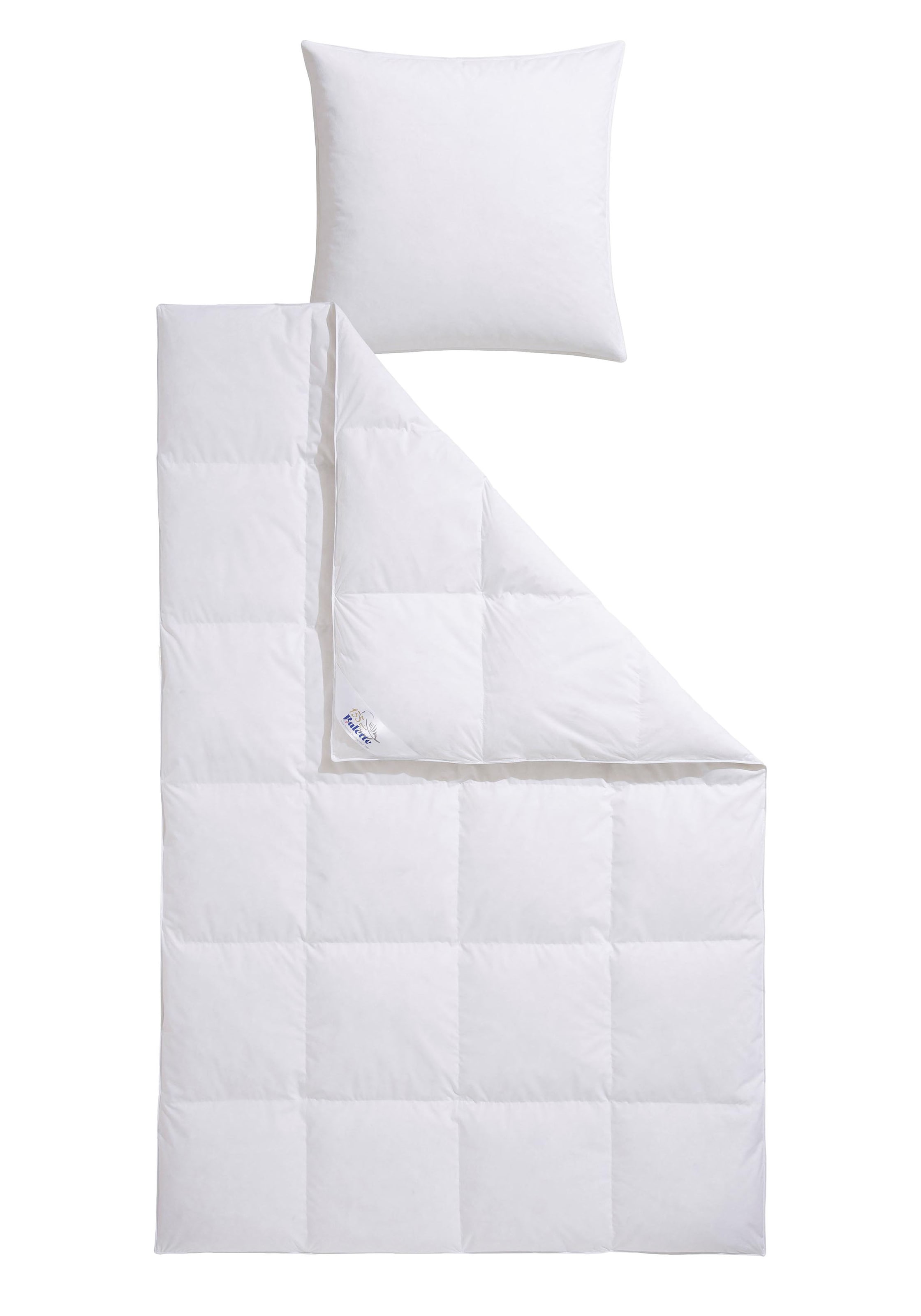 Balette Daunenbettdecke + Kopfkissen »Lilly«, (Spar-Set), In 4 Wärmeklassen, in Größe 135x200 & 155x220 cm erhältlich.