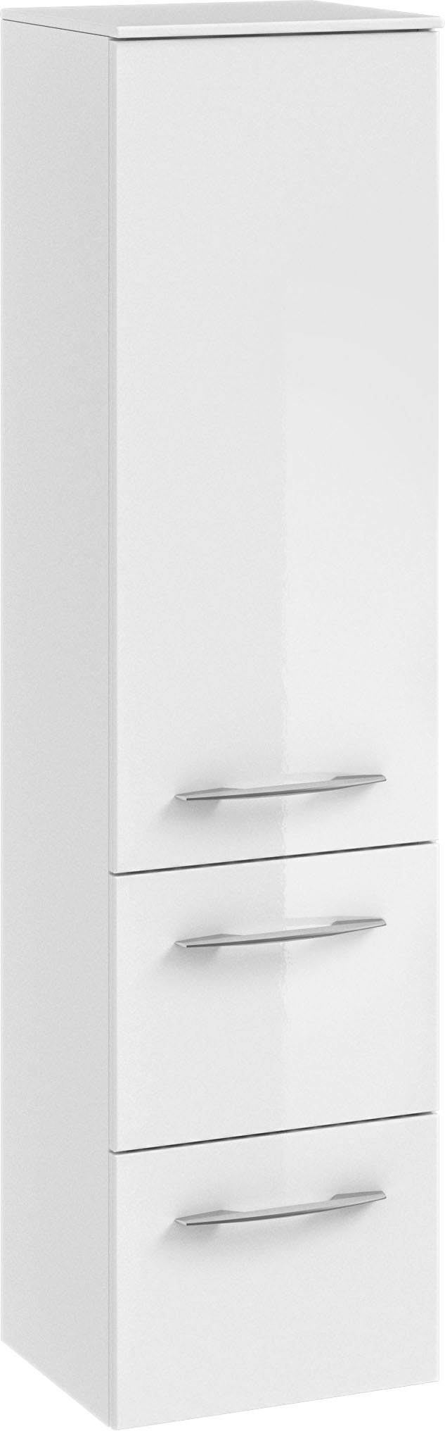Saphir Badmöbel-Set »Cassca Sprint 4-teilig Mineralmarmor-Waschtisch mit LED-Spiegelschrank«, (5 St.), Midischrank, Unterschrank, inkl. Türdämpfer, 7 Türen, 5 Schubladen