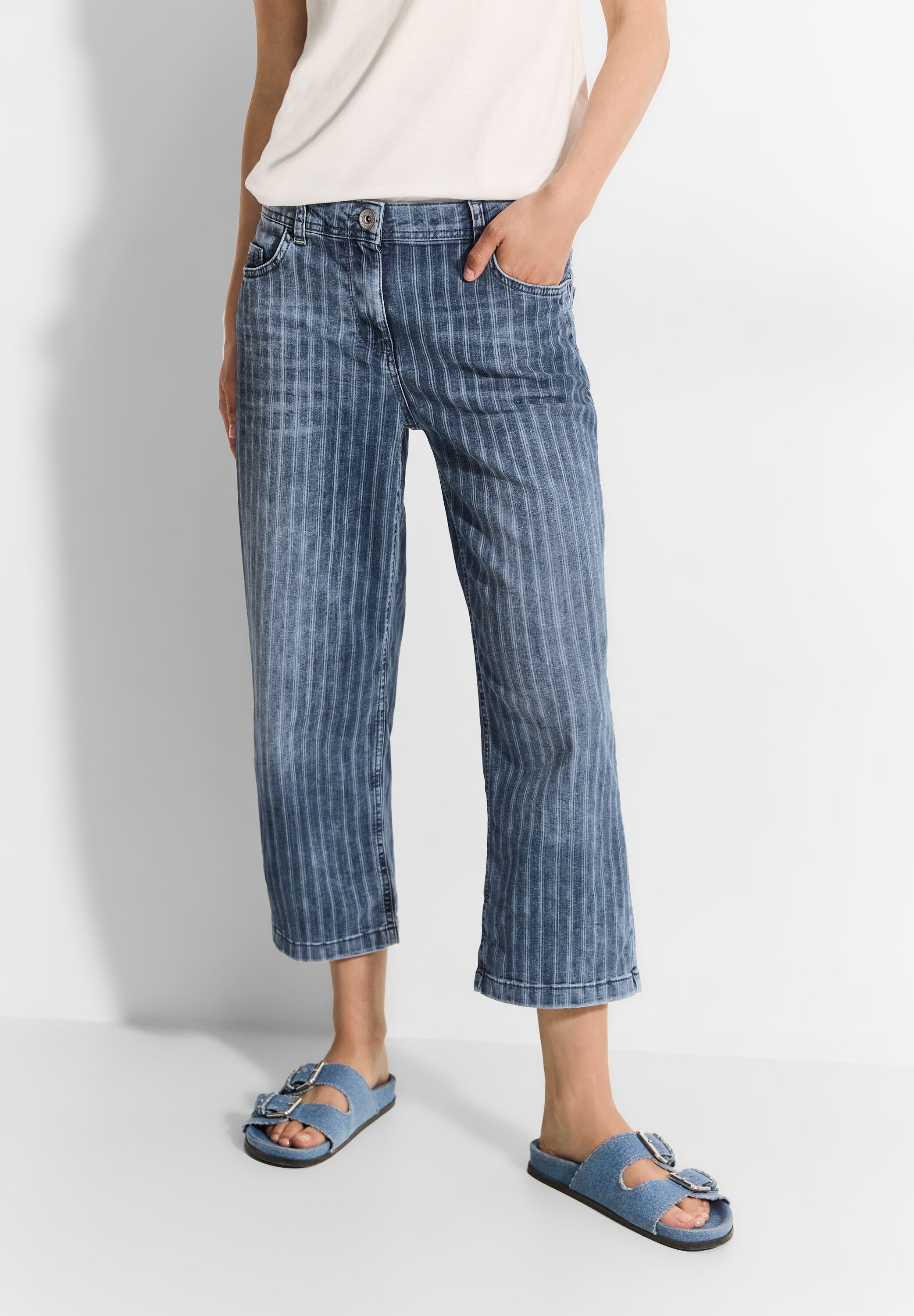 Cecil Pantaloni 3/4 Estivi Donna – Morbidi In Viscosa Con Girovita Elastico, Lavabili In Lavatrice - 3
