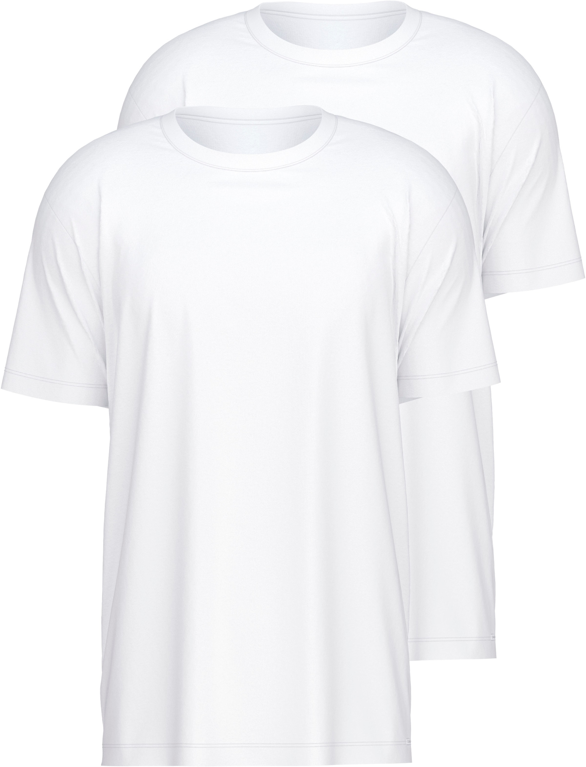 T-Shirt »Natural Benefit«, (2er Pack), enganliegendes Kurzarmshirt, Modern Fit