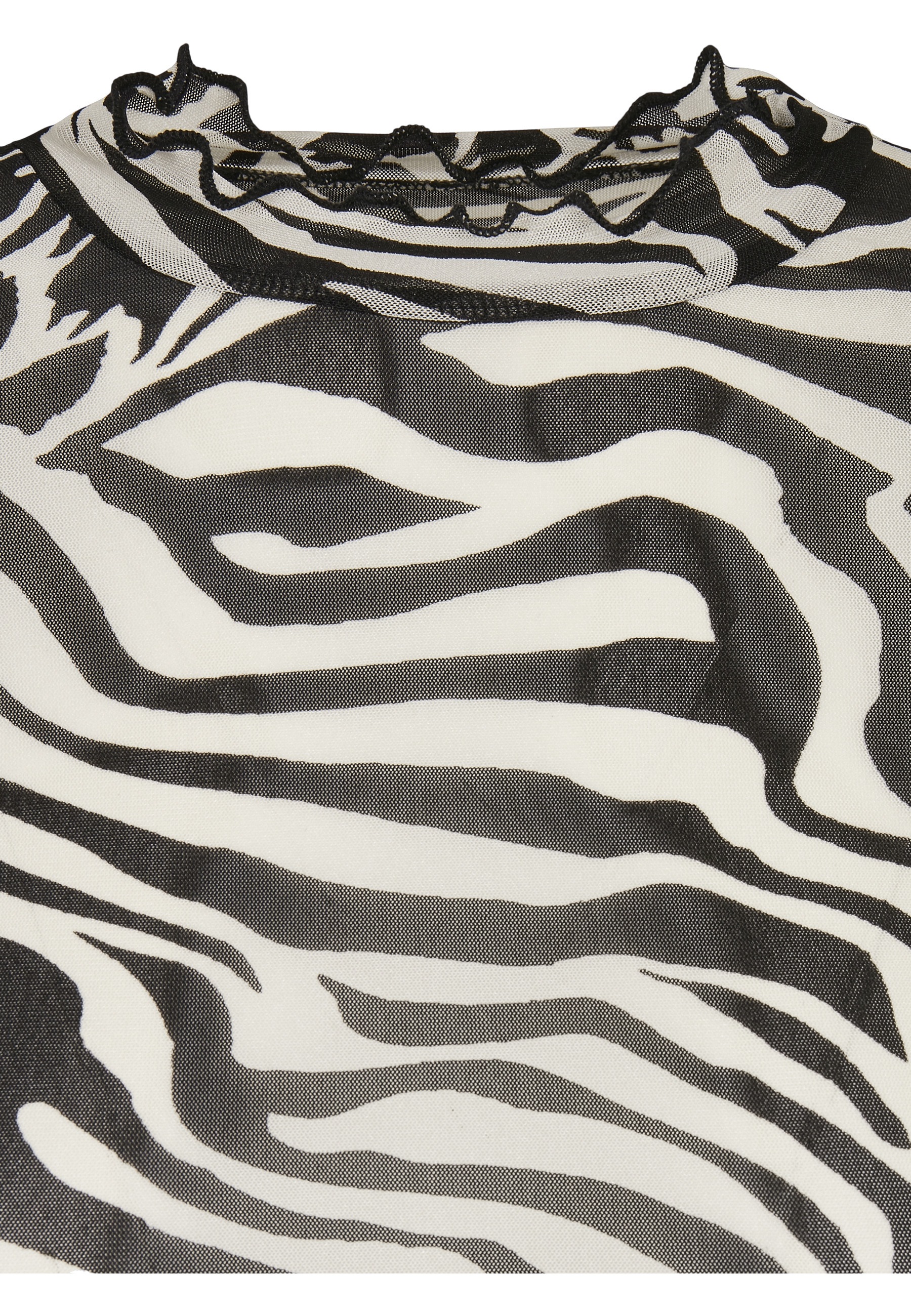 Thumbnail - URBAN CLASSICS Langarmshirt "Urban Classics Damen Ladies AOP Mesh Turtleneck Longsleeve" 1 Stk.