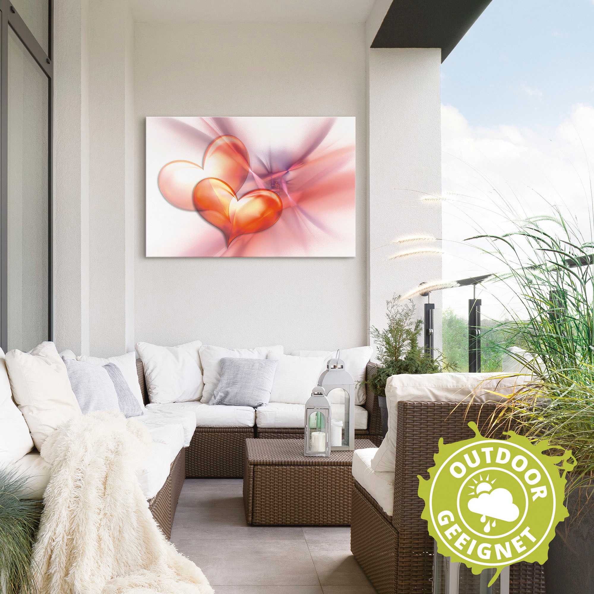 Artland Wandbild »Das höchste Glück«, Herzen, (1 St.), als Alubild, Outdoorbild, Leinwandbild, Poster, Wandaufkleber