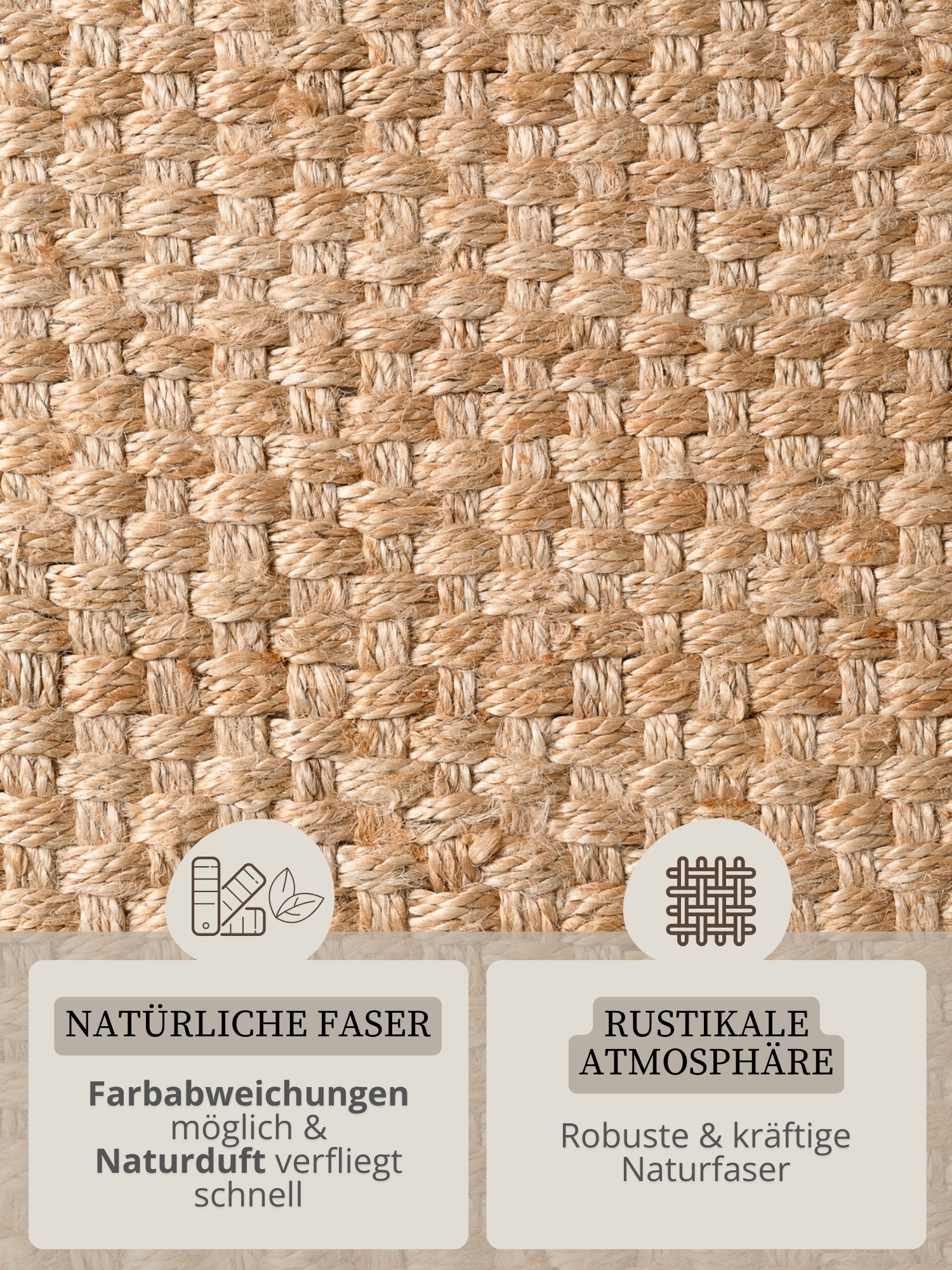 HANSE Home Teppich »Fjord« rechteckig 10 mm Höhe Jute, Handgemacht, Naturteppich, Wohnzimmer, Läufer, Fransen