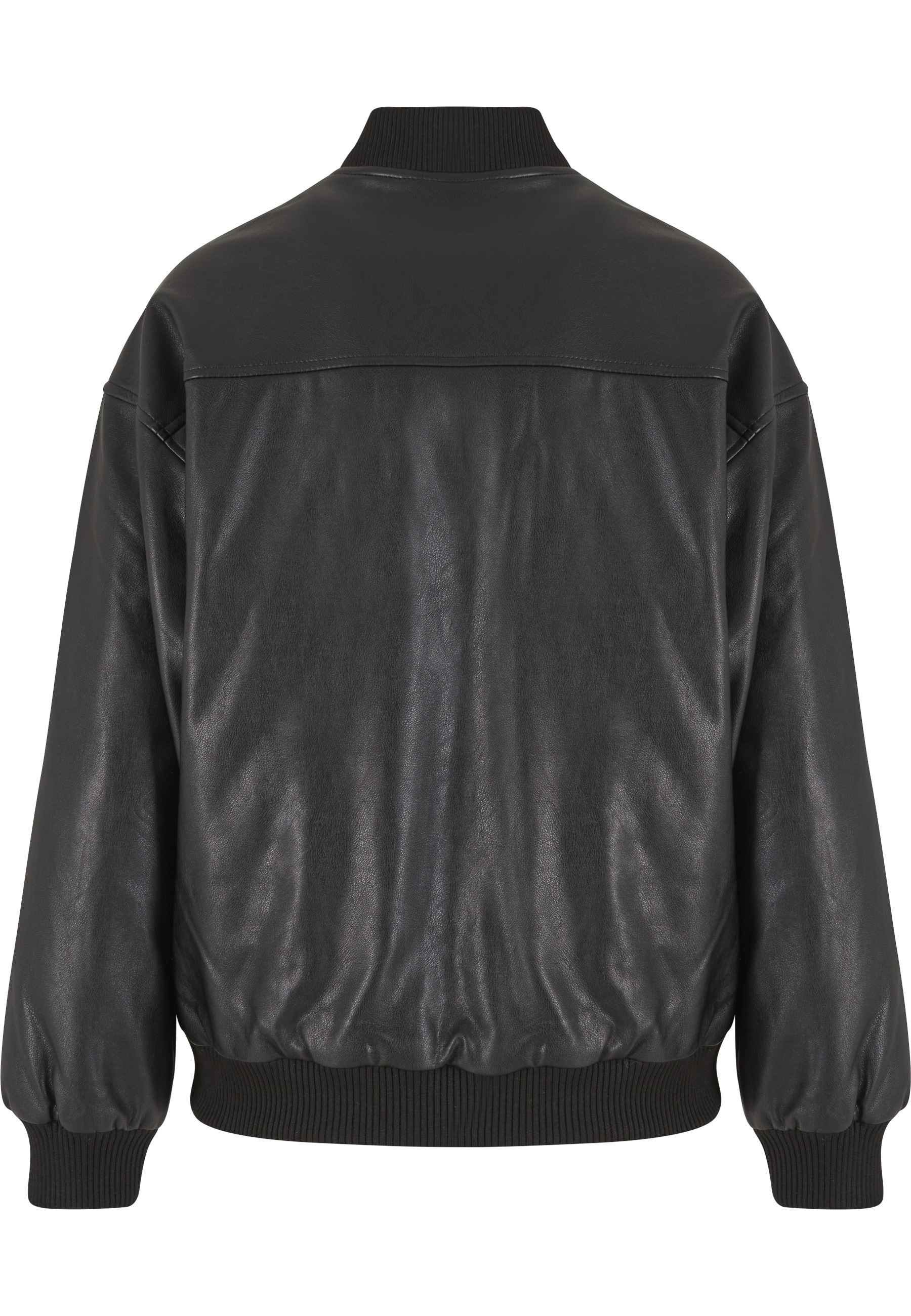 URBAN CLASSICS Lederjacke »Urban Classics Ladies Synthetic Leather Bomber Jacket« 1 Stk. tlg. ohne Kapuze
