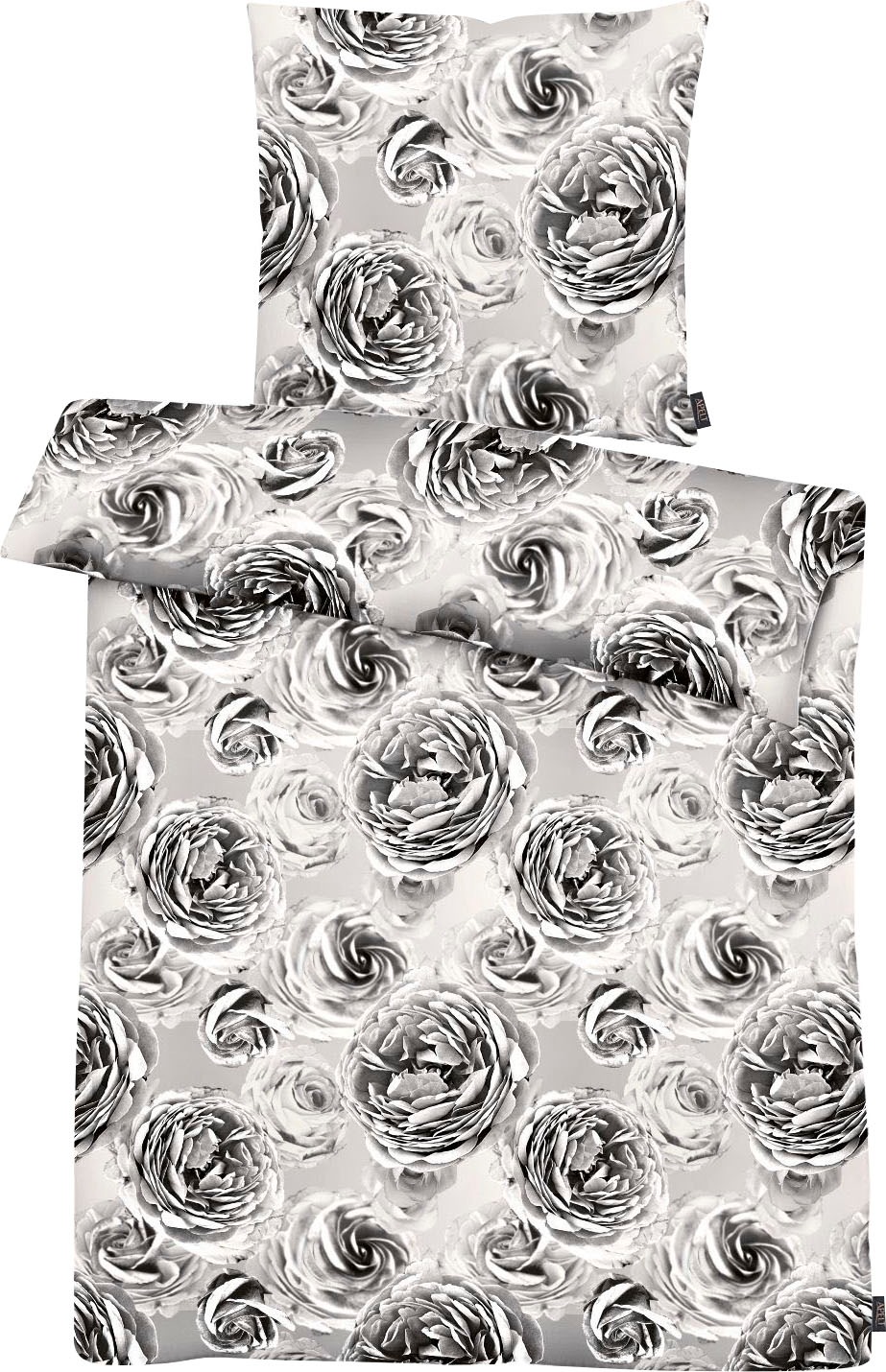 APELT Bettwäsche "Beatrice" 2 Stk. exklusives großformatiges Blumendesign s günstig online kaufen