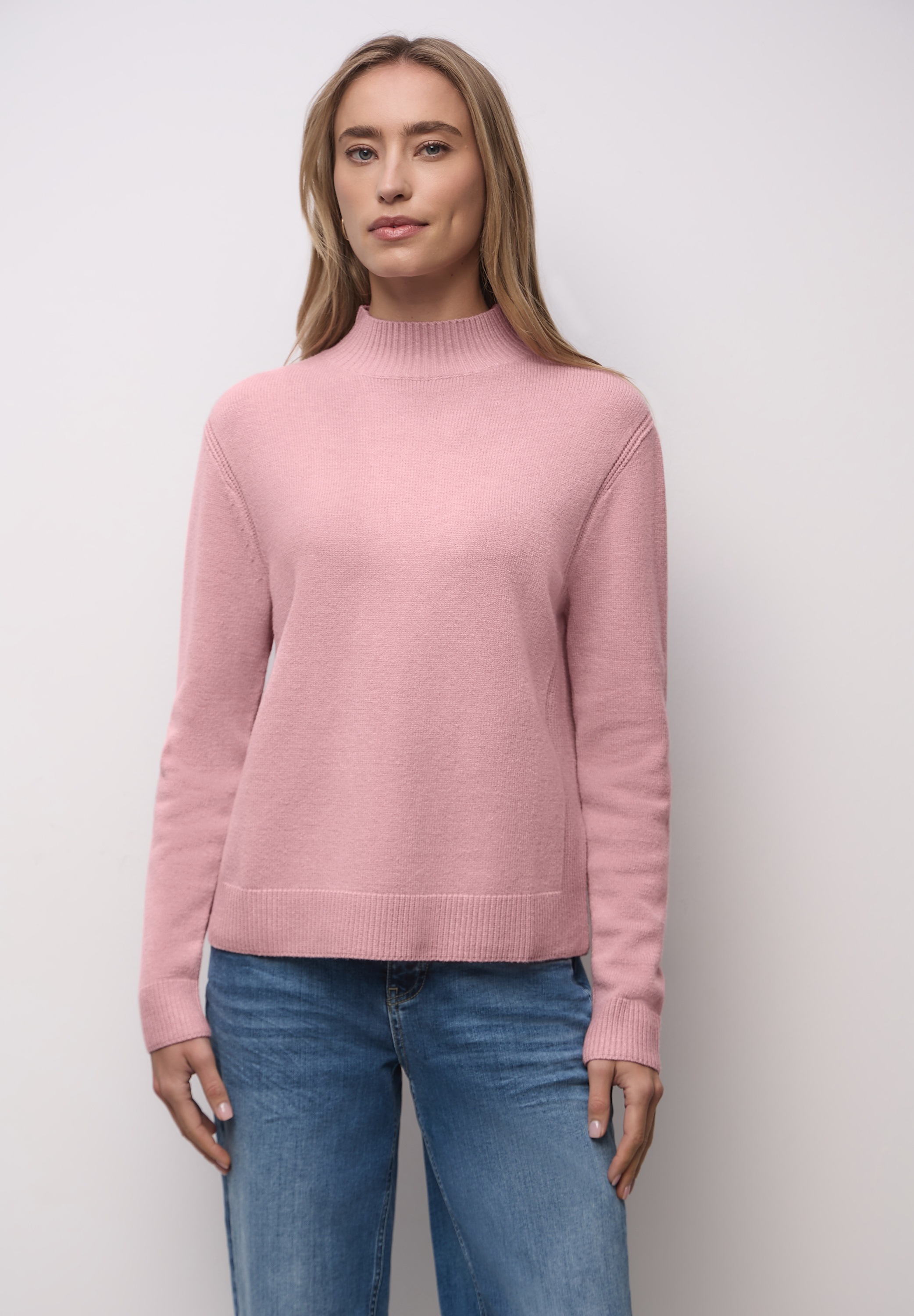 STREET ONE Stehkragenpullover Grobstrick günstig online kaufen