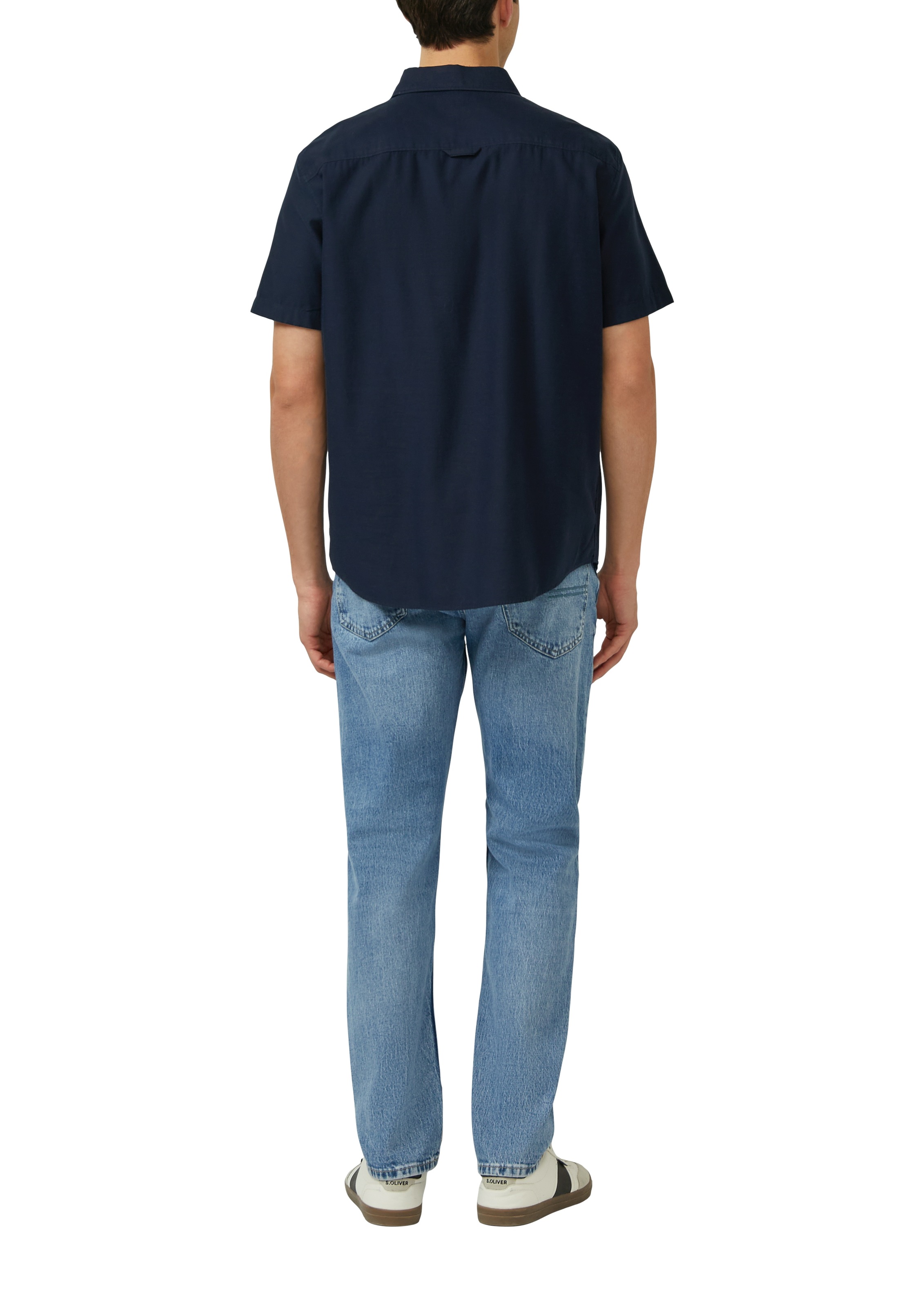 s.Oliver Men's Short Sleeve Shirt Navy 3XL 3