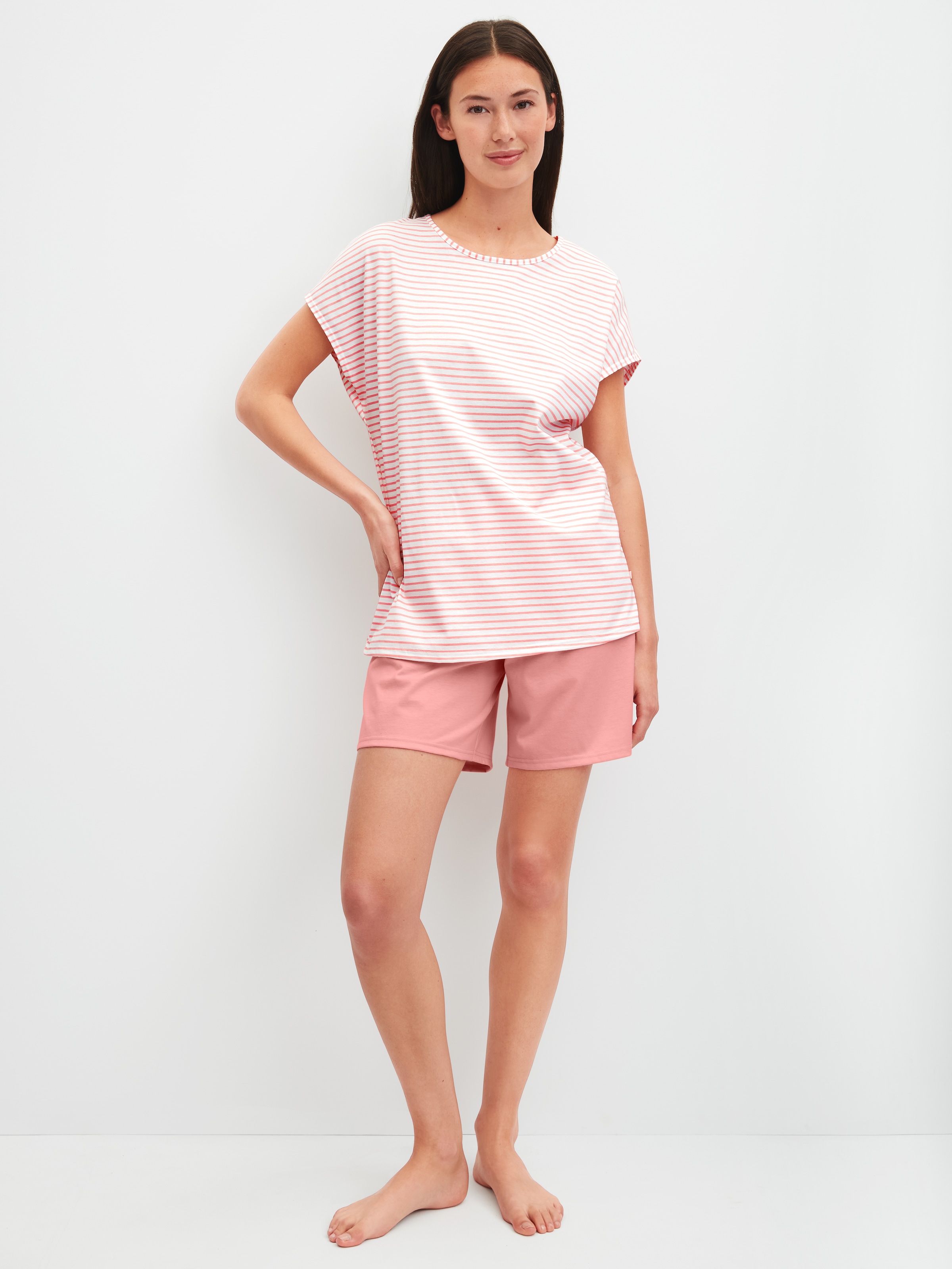 CALIDA Shorty "Lovely Nights" 2 Rundhalsausschnitt, Baumwolle, kurzärmelig günstig online kaufen