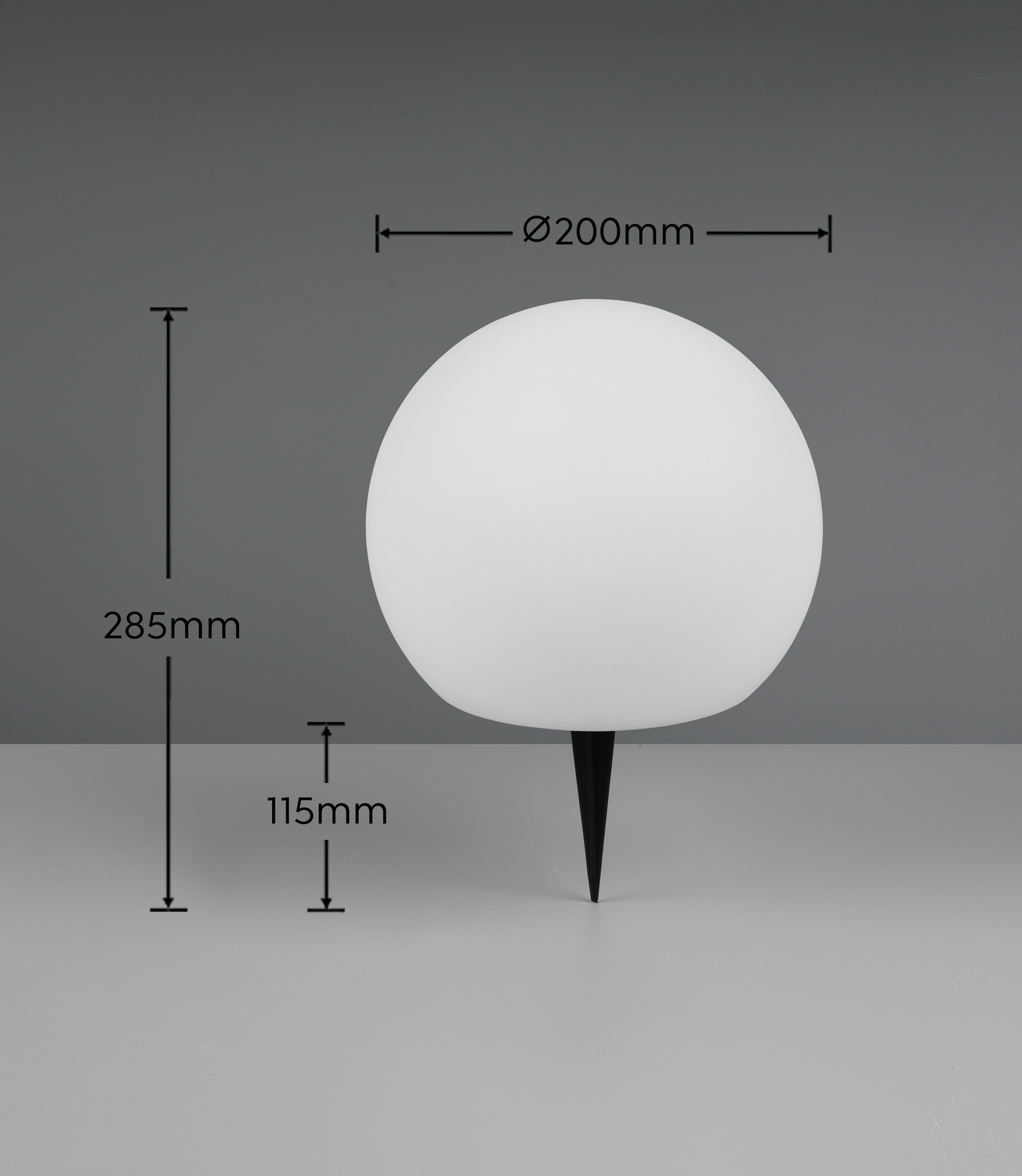 REALITY Leuchten LED Solarleuchte »MELO, Kugel Gartenleuchte Akku Solar, mit Erdspieß, Fernbedienung«, 1 flammig, Leuchtmittel LED-Board | LED fest integriert, Solar Kugellampe, RGB Farbwechsel, Dämmerungssensor, Memoryfunktion