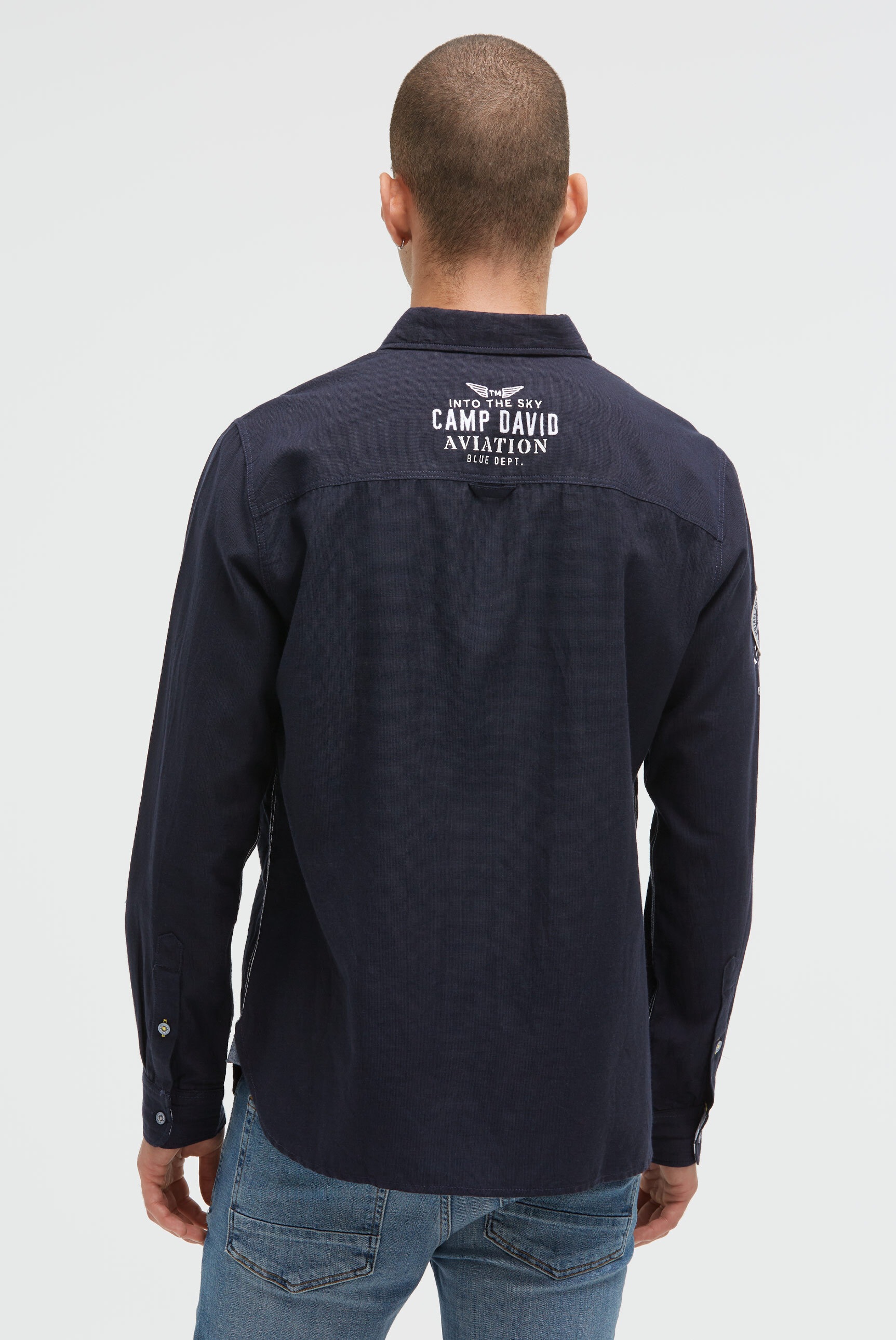 CAMP DAVID Langarmhemd aus Baumwolle