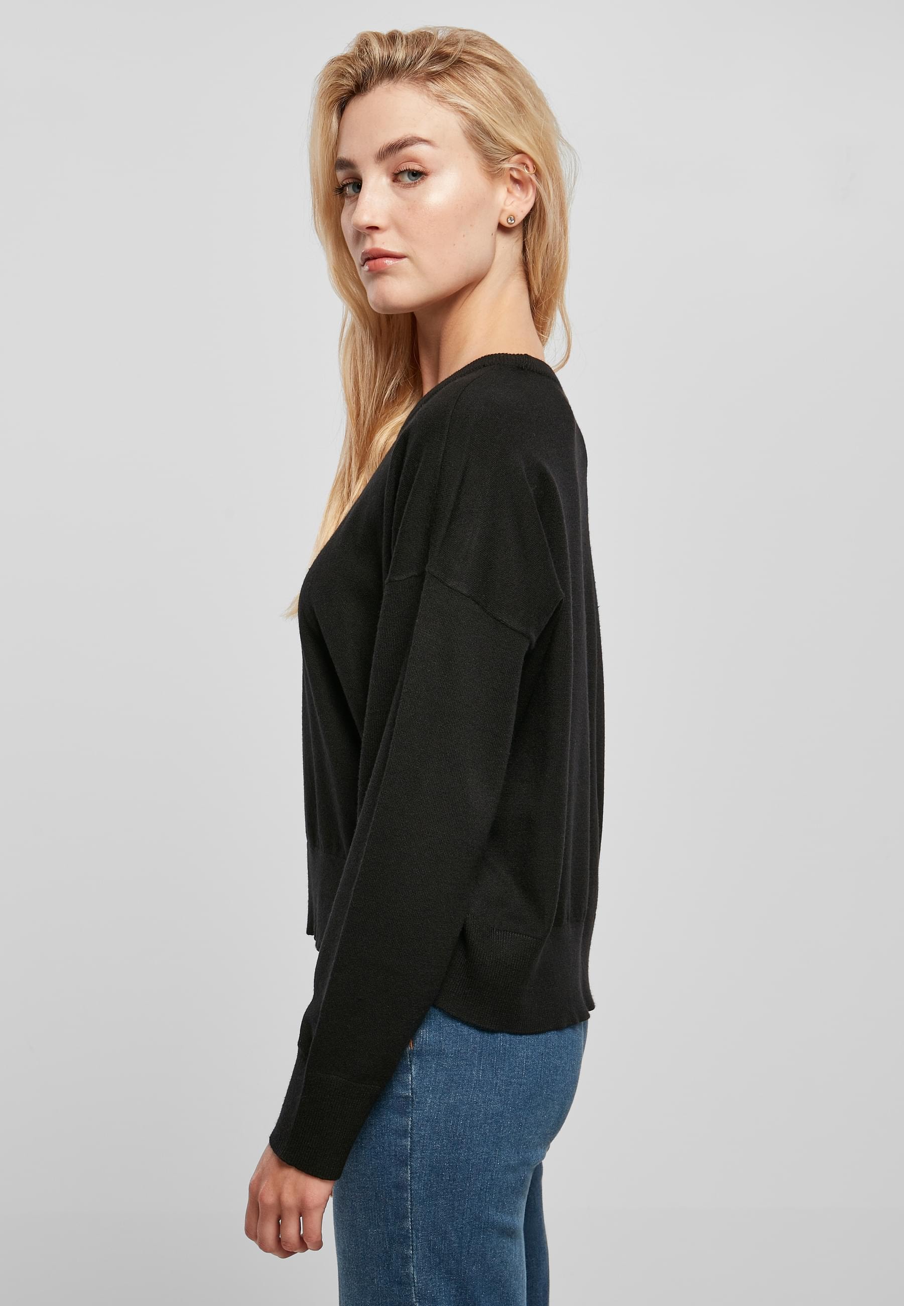 URBAN CLASSICS Rundhalspullover »Urban Classics Damen Ladies Eco Viscose Oversized Basic Sweater«