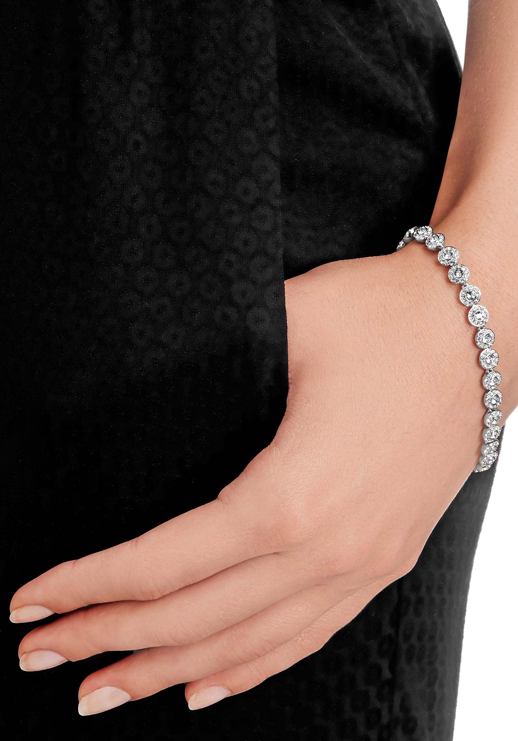 Armkette SWAROVSKI "Schmuck Geschenk Una Angelic Armband" Gr. M, silber (silberfarben, kristallweiß, kristallweiß), Armbänder, Damen, M, Metall, Armkette, mit Swarovski Kristall 4