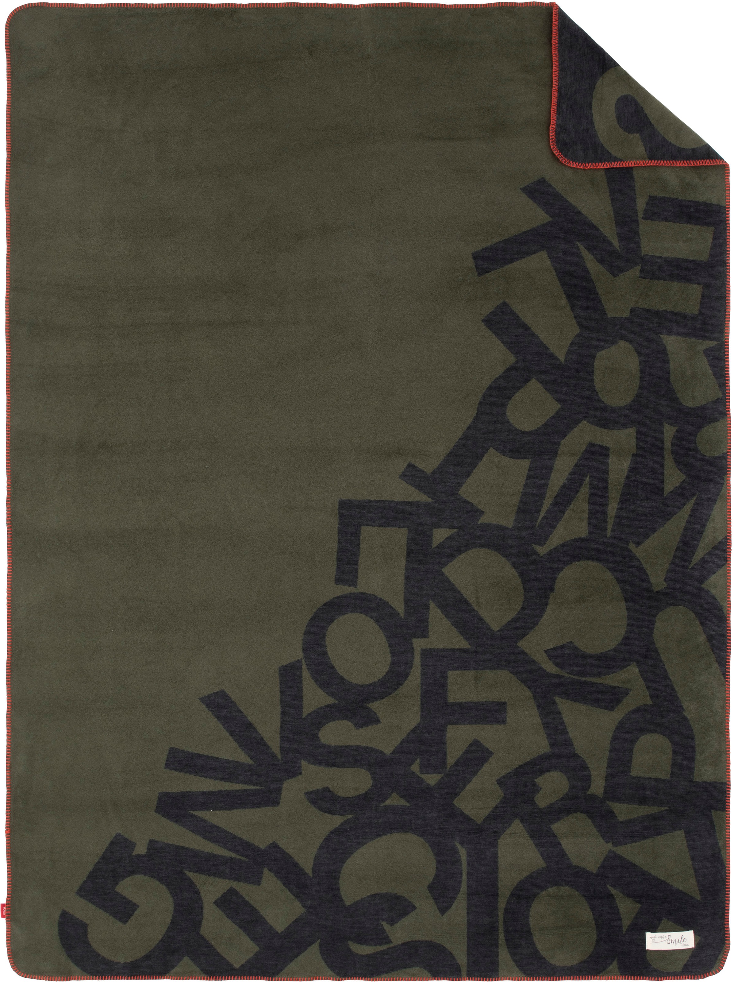 s.Oliver Wohndecke, mit Buchstabendesign, Kuscheldecke kaufen