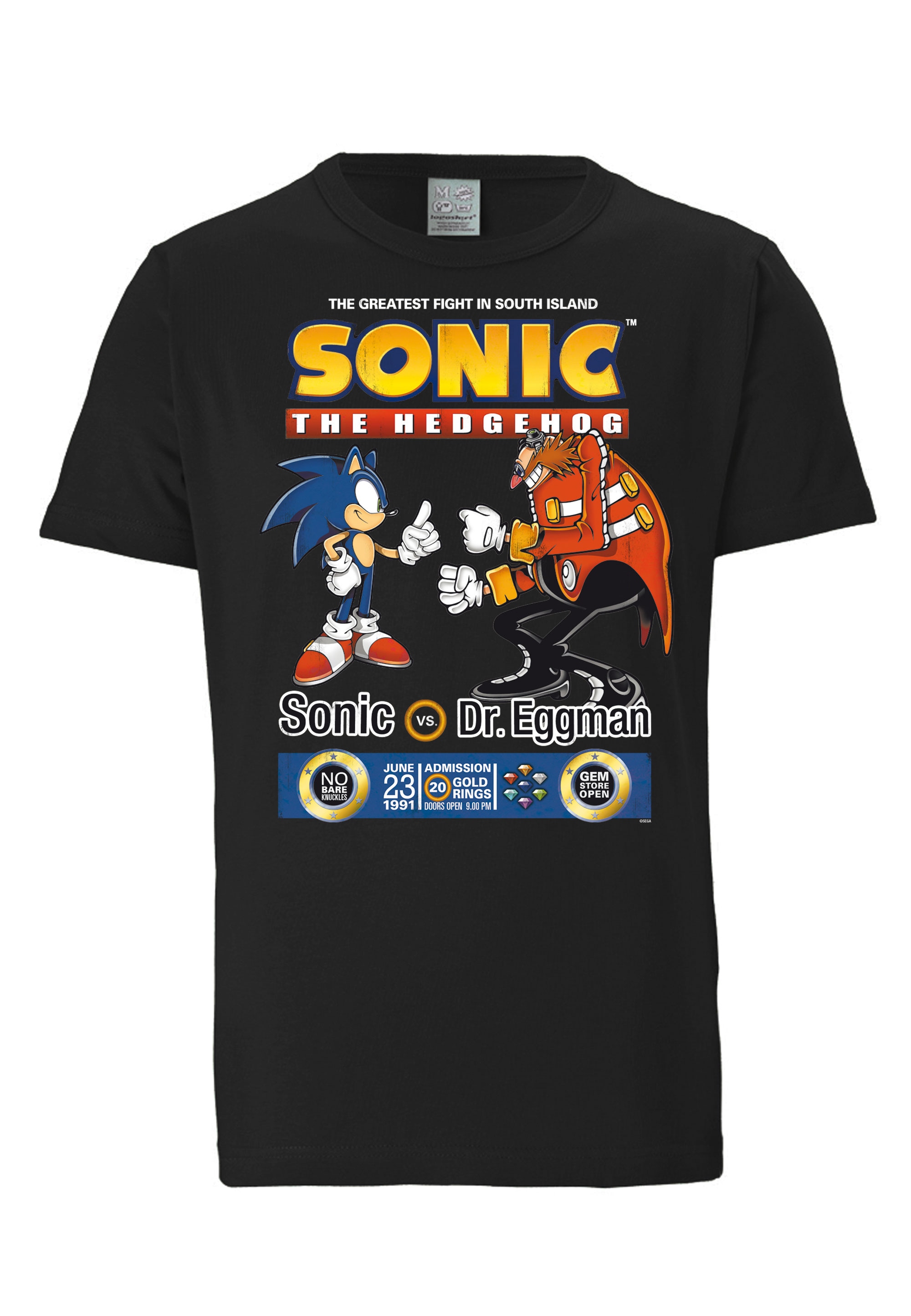 LOGOSHIRT T-Shirt »Sonic vs. Dr. Eggman«, mit lizenziertem Originaldesign