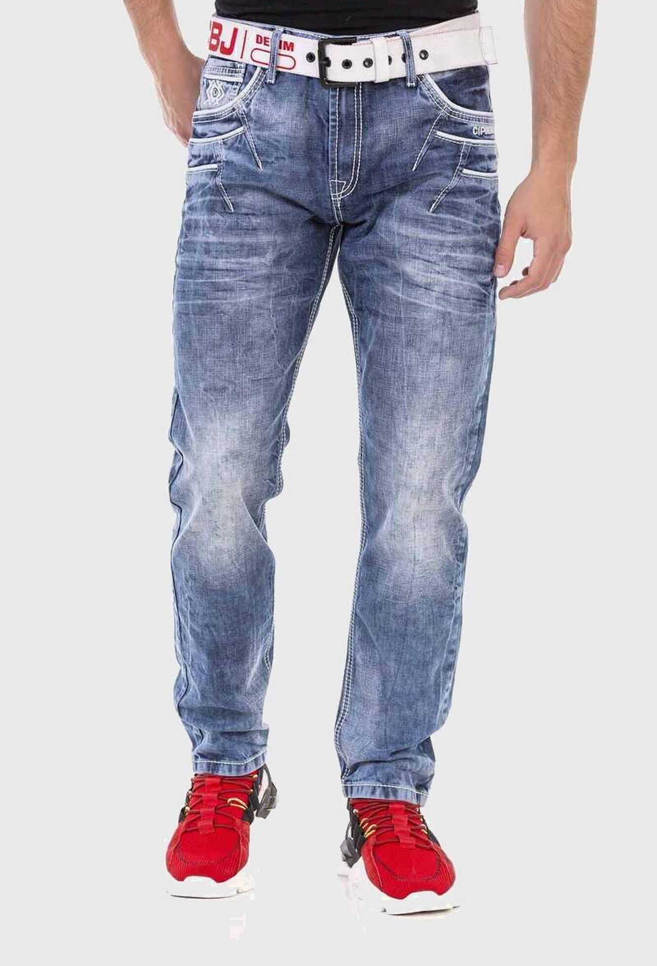 Cipo & Baxx Slim-fit-Jeans »Cipo & Baxx Jeans« im washed Look