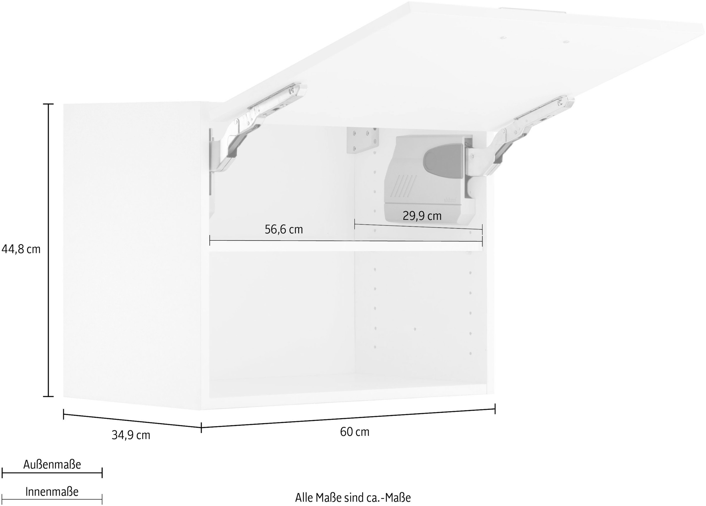 OPTIFIT Klapphängeschrank »Parma«, Breite 60 cm